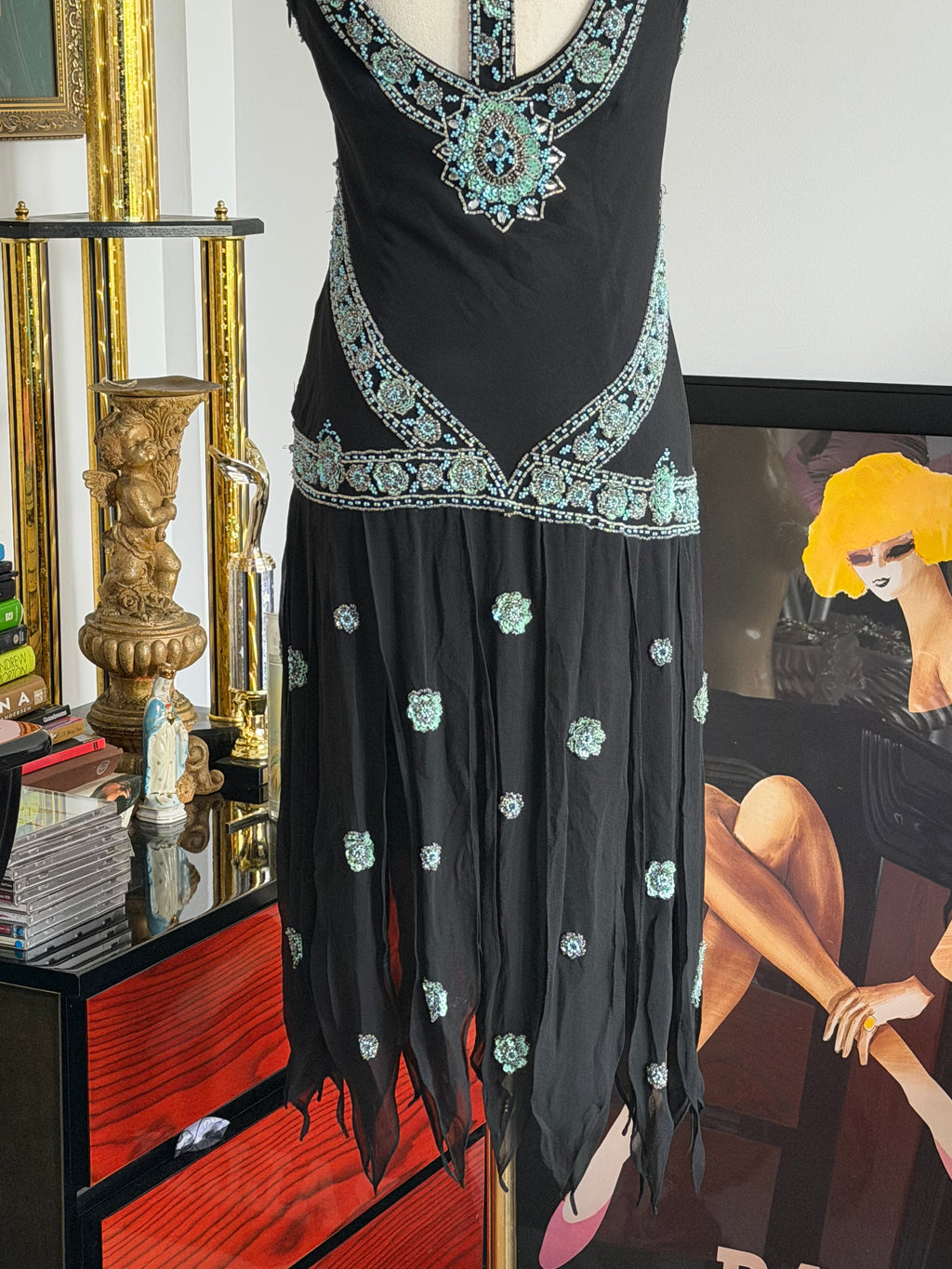 Sue Wong  Beaded Flapper Dress -6