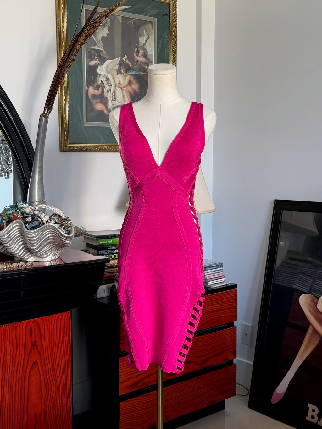 Hot Pink Bandage Dress
