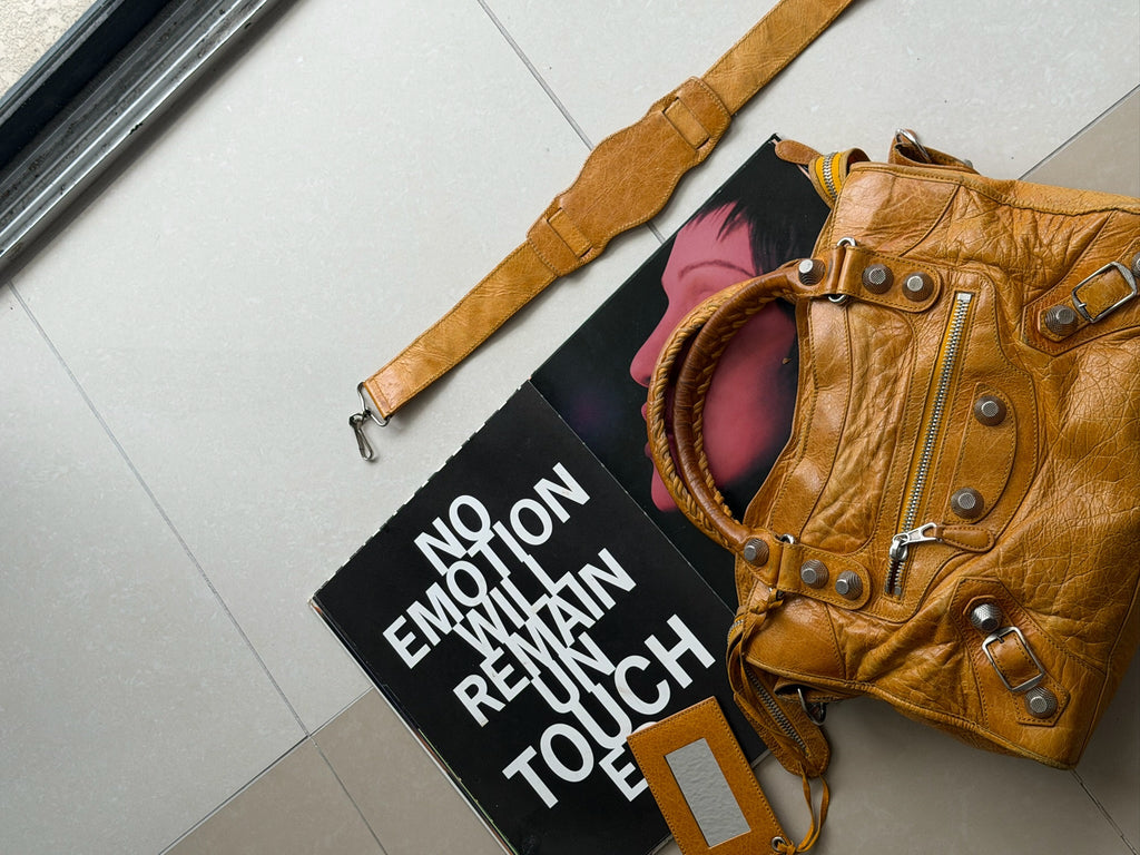 Balenciaga Classic City Bag – Saffron Mustard Yellow Giant Silver Hardware (2012 Era)