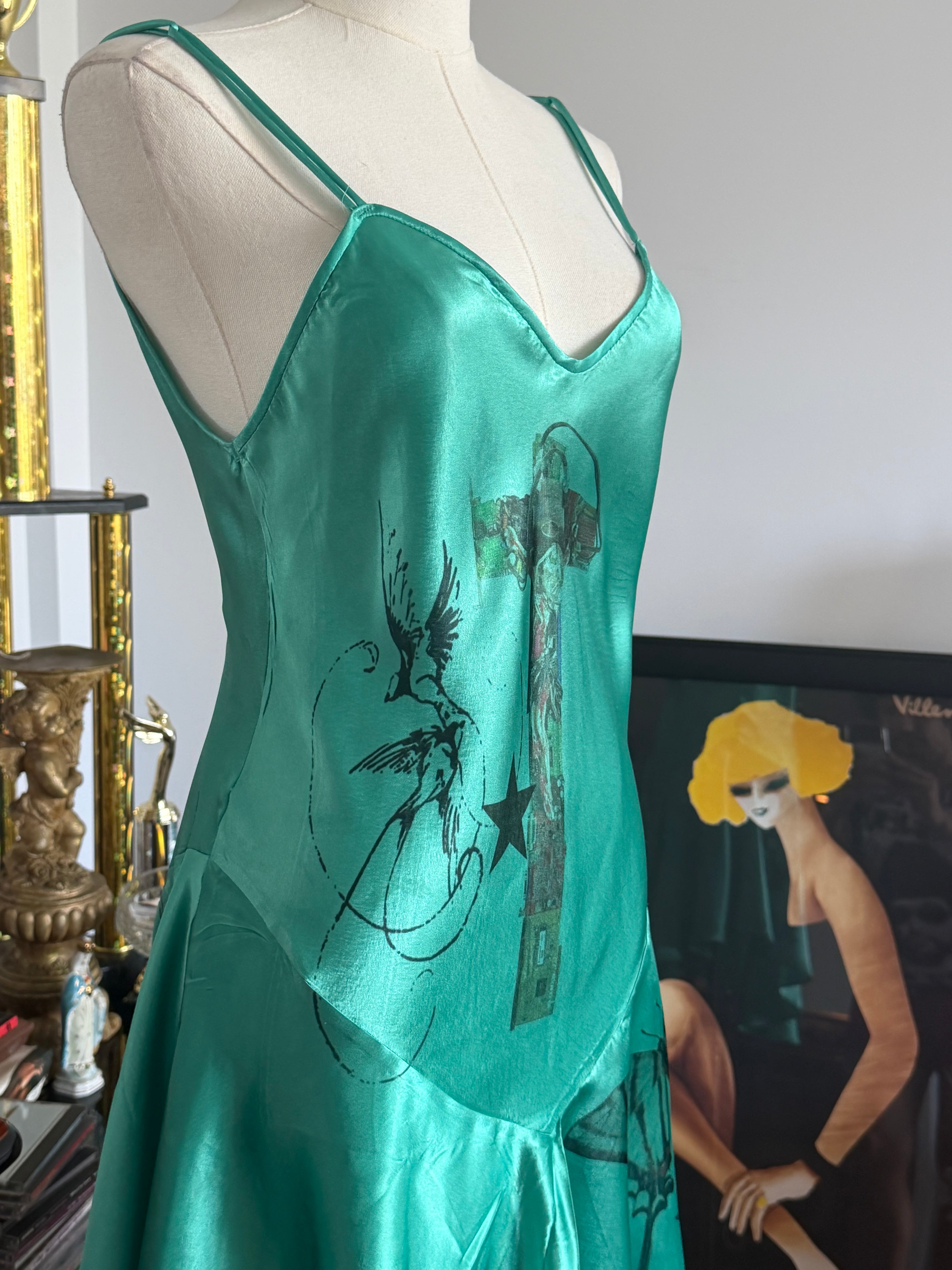 Arcane Angel One of One Emerald Slip Dress M