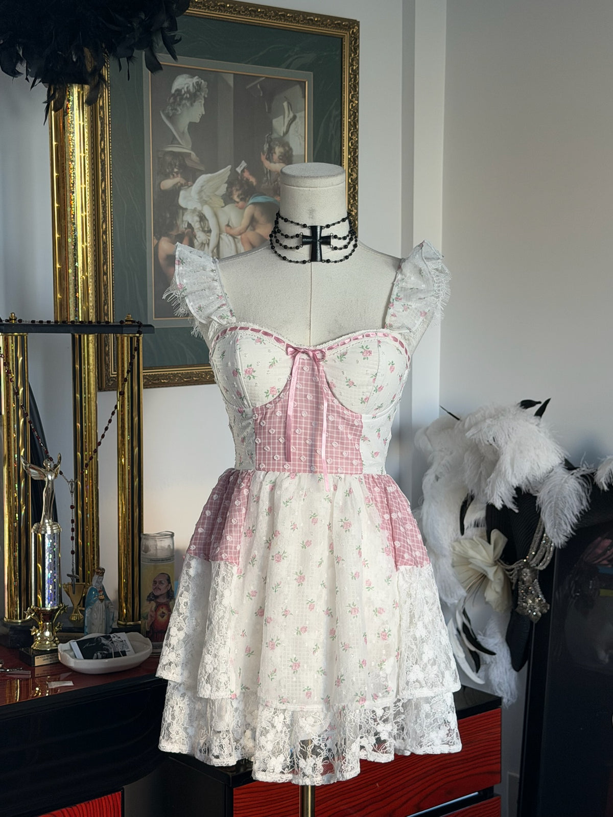 Altar’d State Cottagecore Floral Lace Mini Dress | XXS