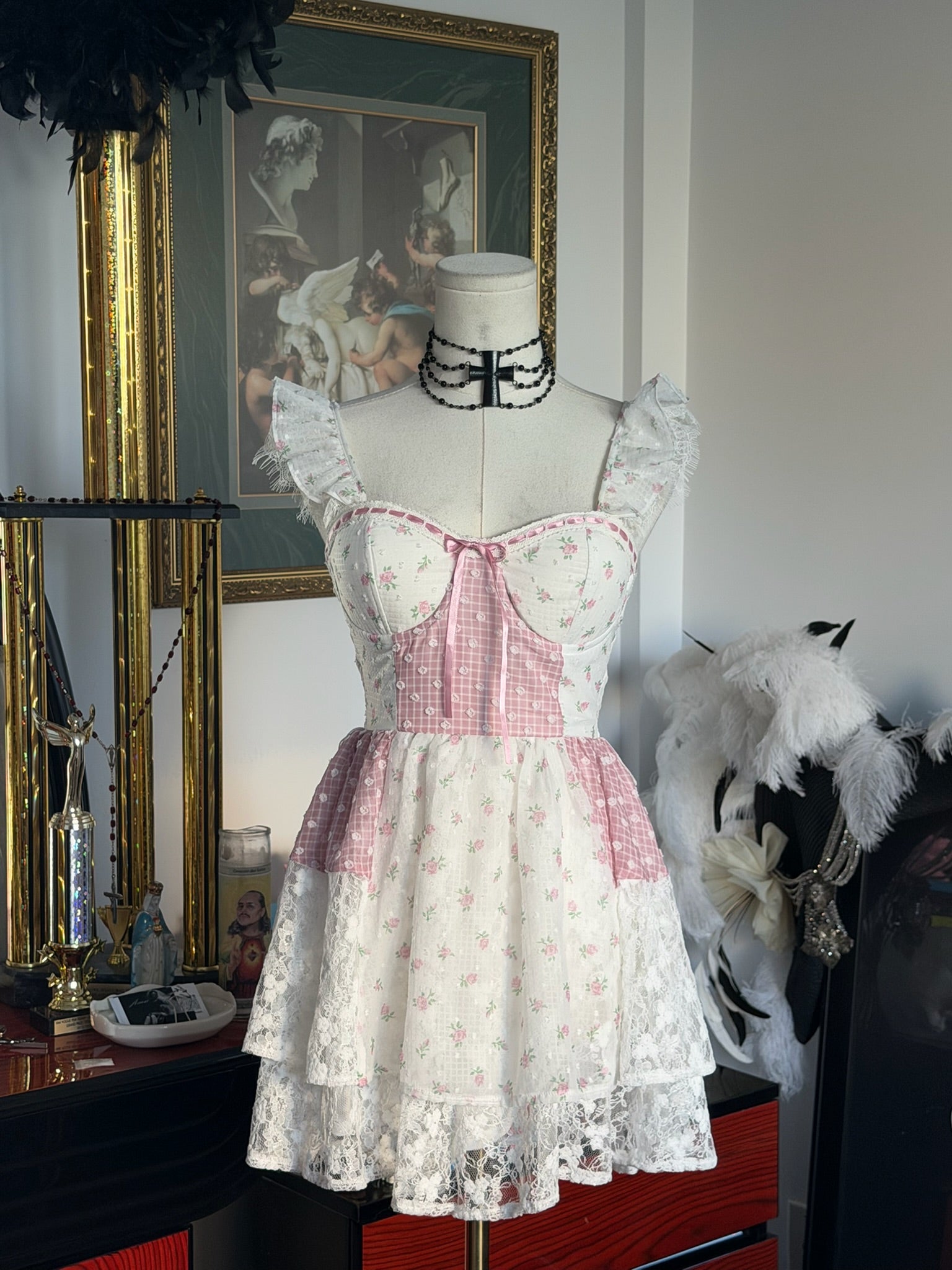 Altar’d State Cottagecore Floral Lace Mini Dress | XXS