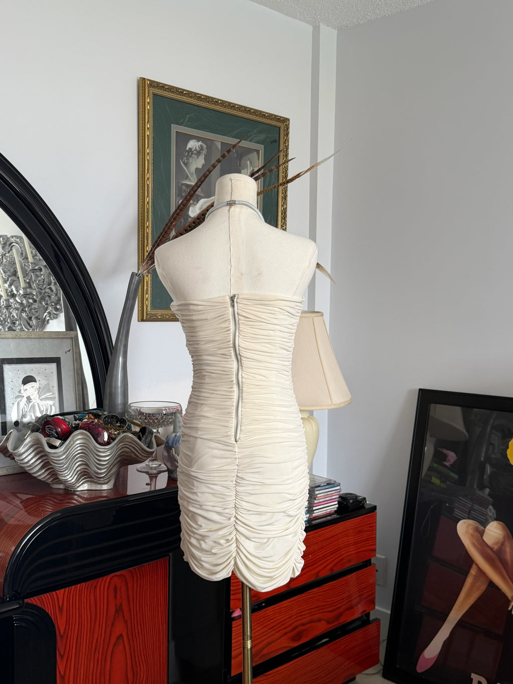 Vintage F21 romantic ruffle dress xs