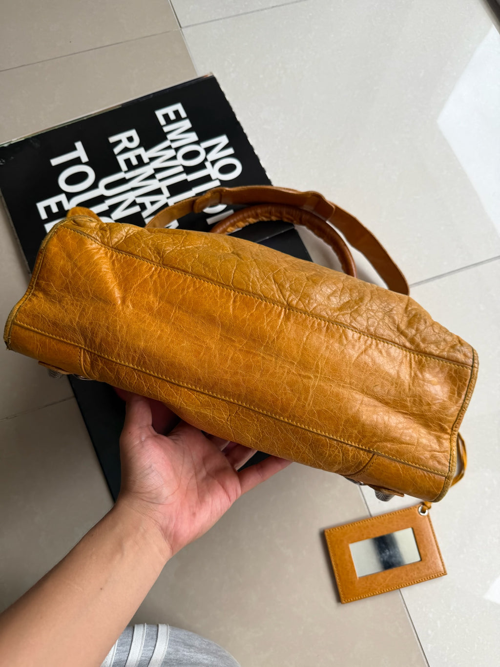 Balenciaga Classic City Bag – Saffron Mustard Yellow Giant Silver Hardware (2012 Era)