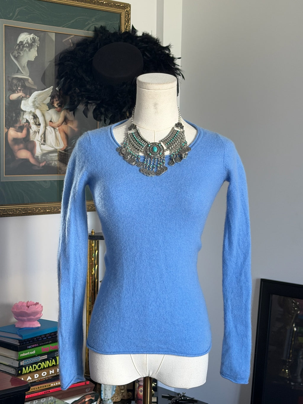 JNY Jones New York 100% Cashmere Sweater – Baby Blue | Size XS