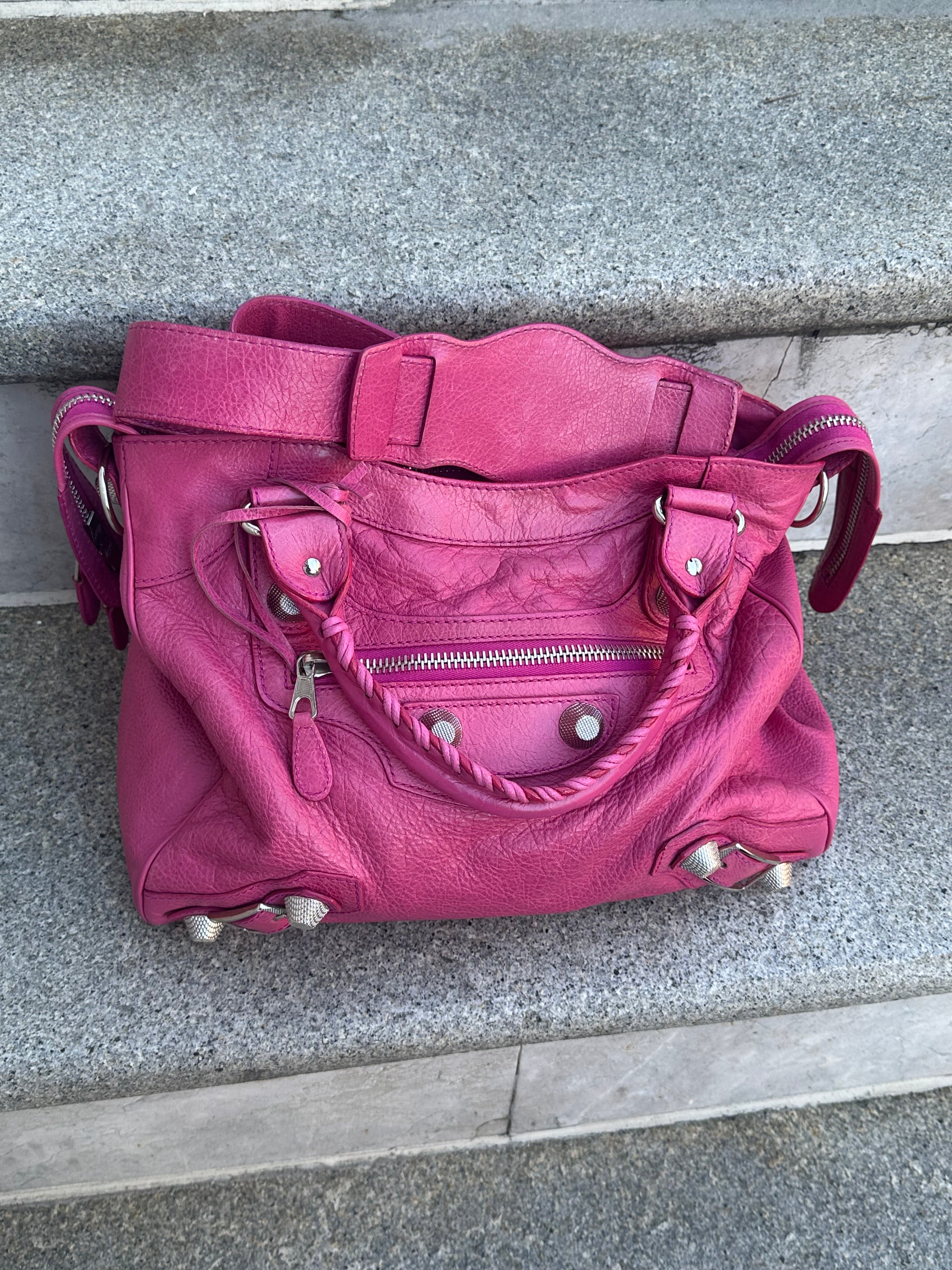 Balenciaga Velo – Giant 12 Silver Hardware – Fuchsia Arena Lambskin 2012
