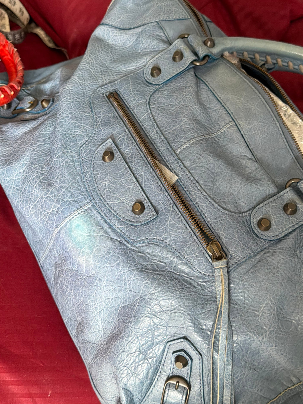 Balenciaga Work Bag – Dusty Sky Blue (Circa 2007–2008)