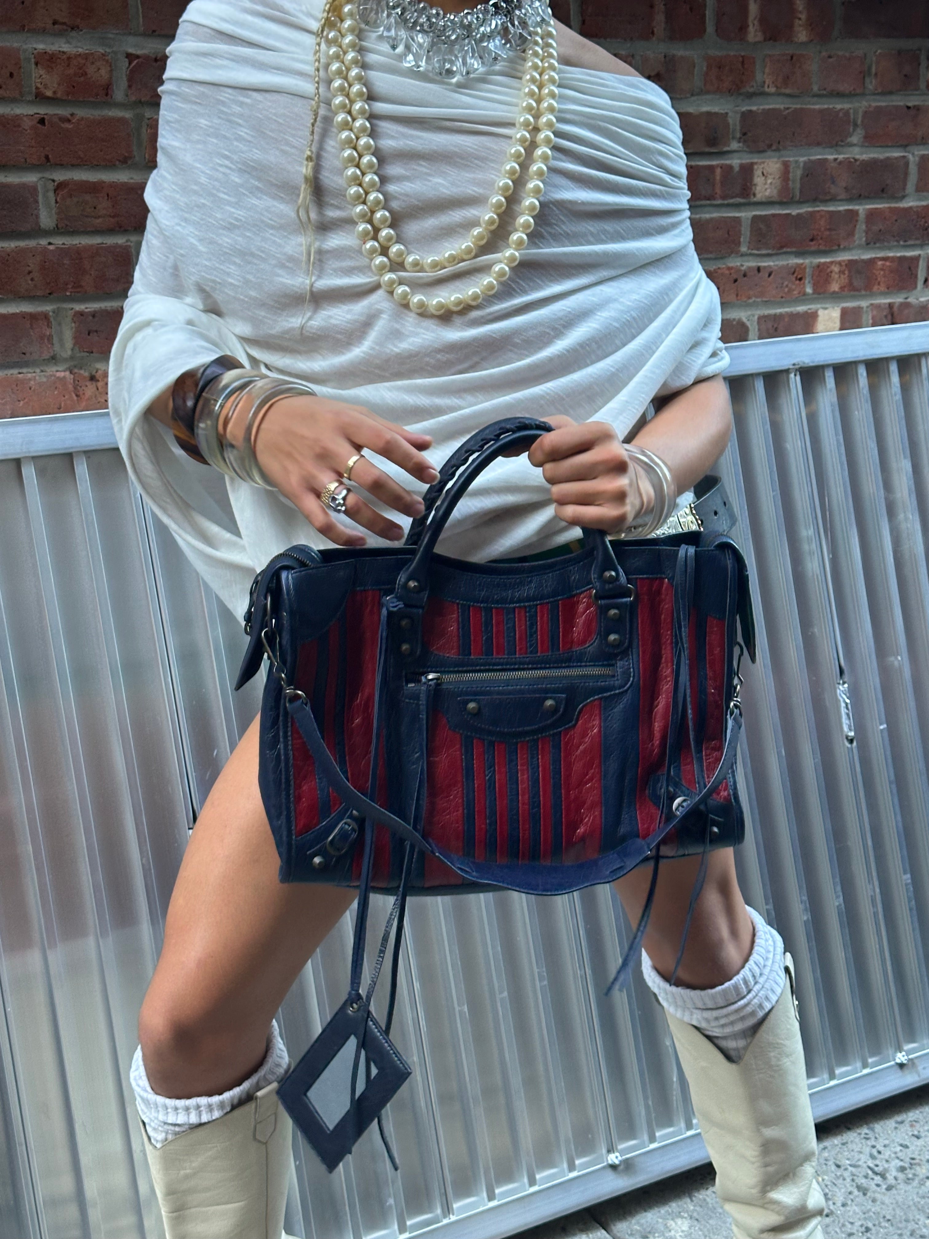 Balenciaga Striped City Bag – Fall/Winter Collection