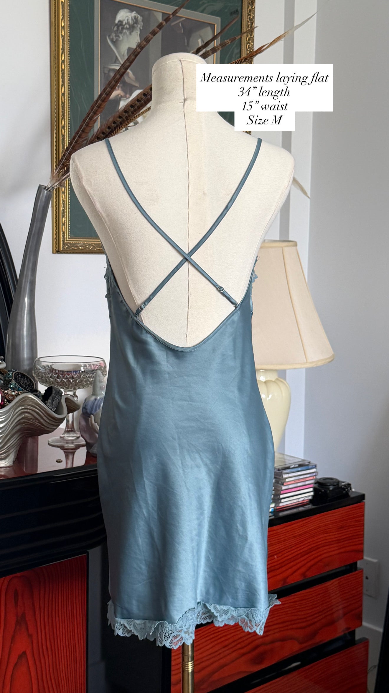 Vintage lace slip dress
