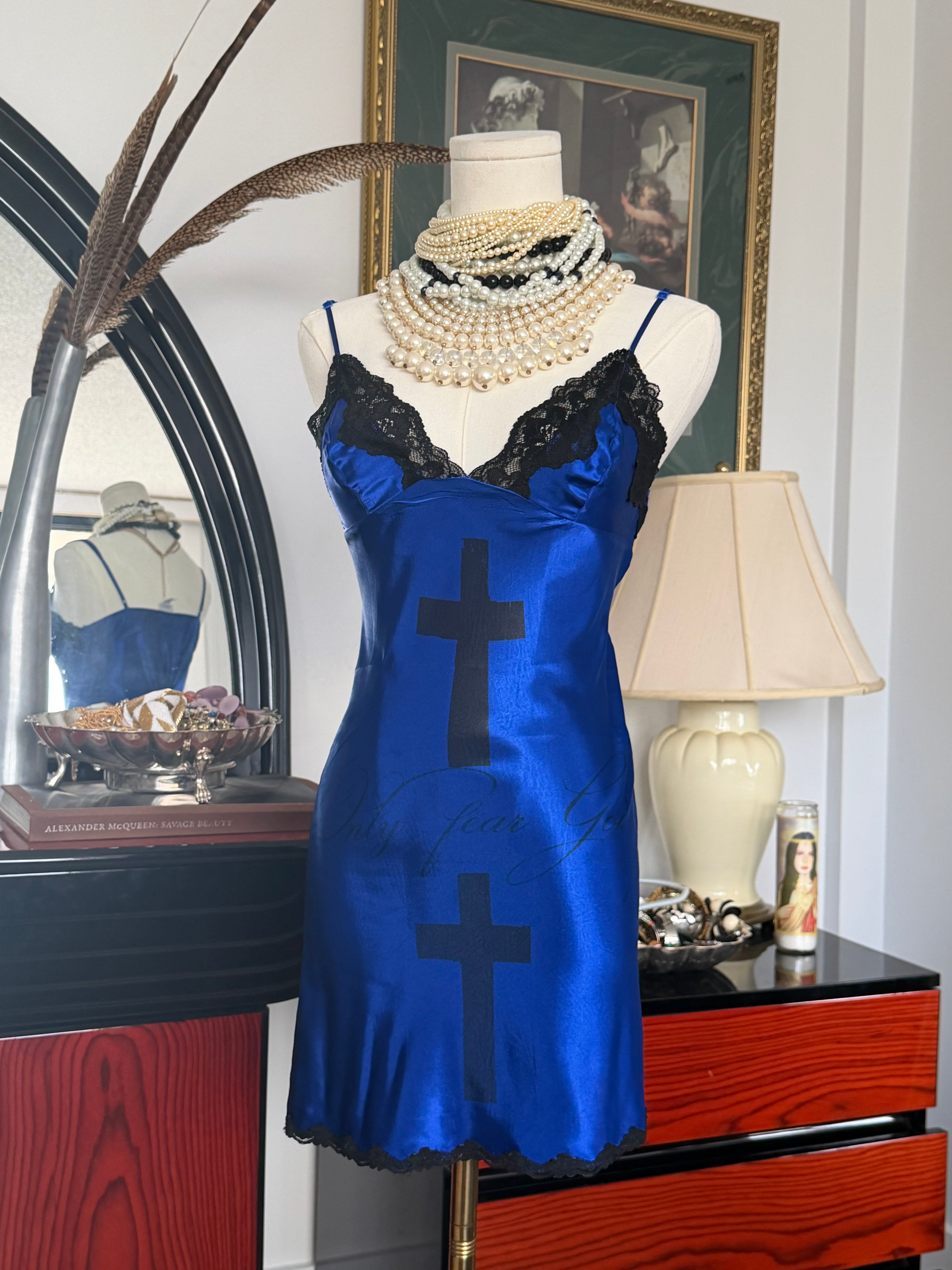 Royal Blue Arcane Slip Dress – Size XS