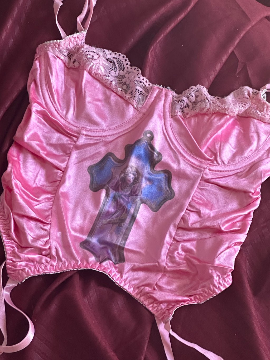 “Heaven Awaits” Pink Corset