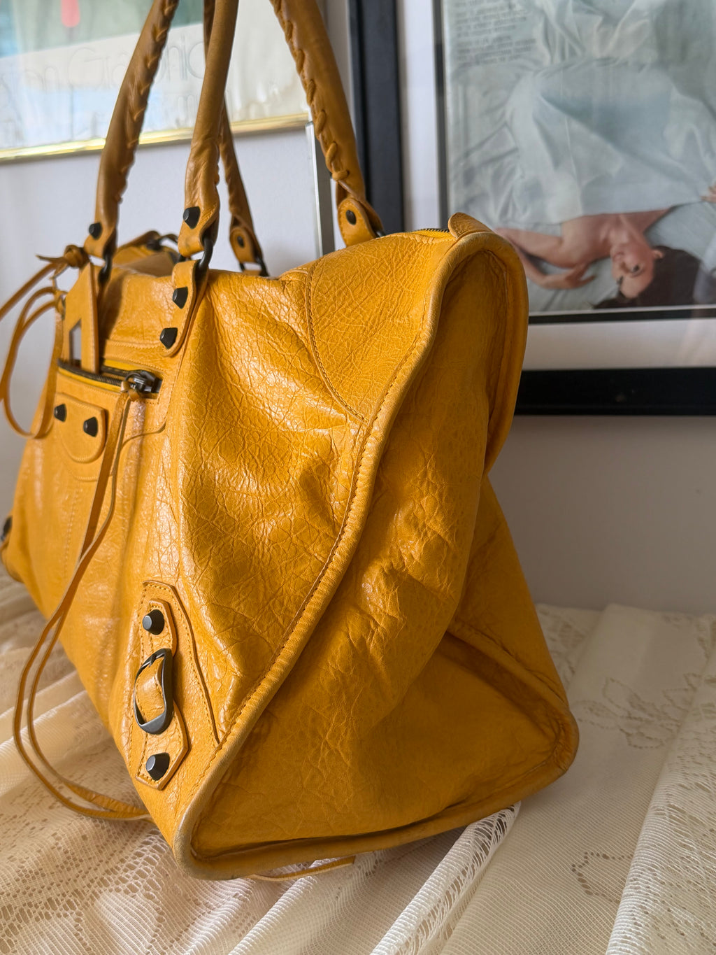 Balenciaga Giant Work Bag Moutarde Yellow GH Hardware 2009