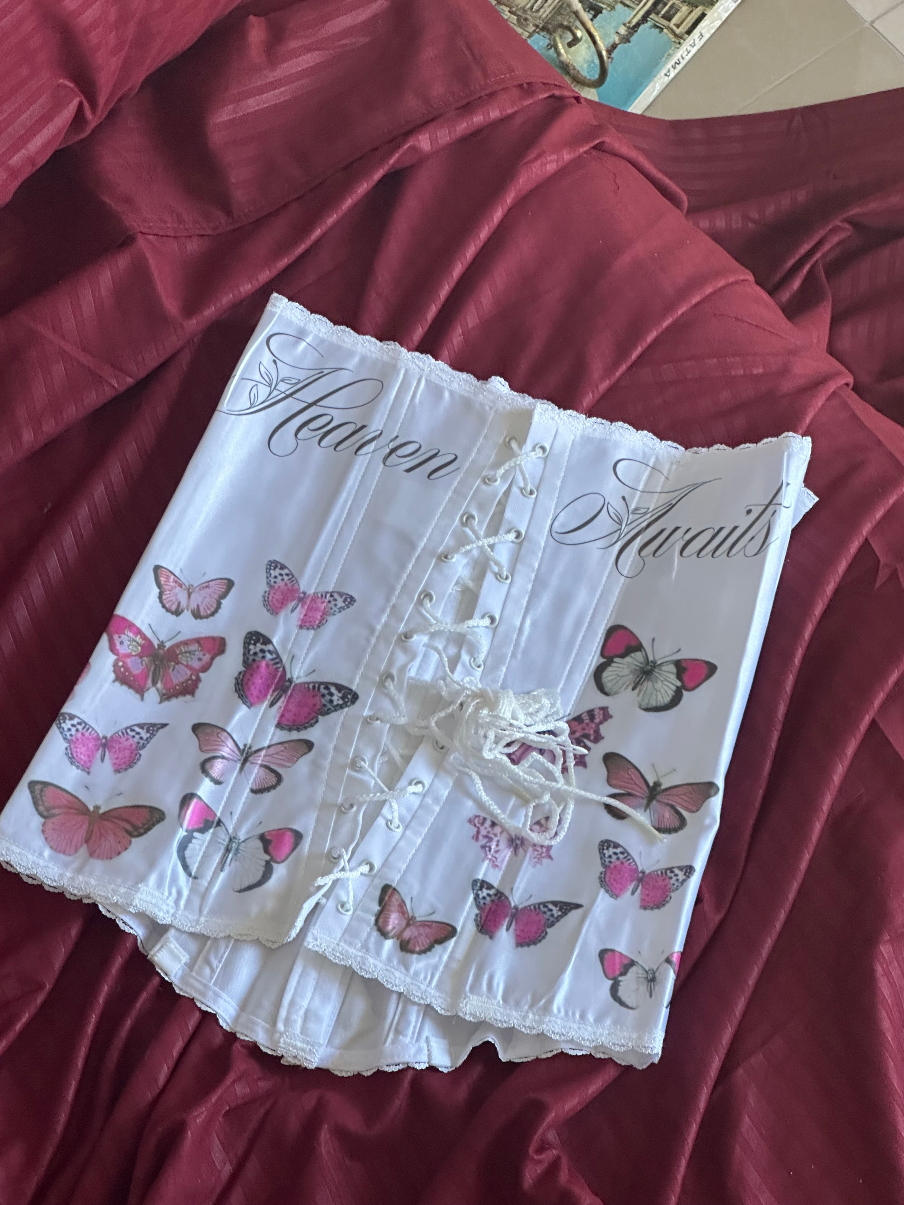 “Heaven Awaits” Butterfly Corset 🦋 (Size 34, One-of-One)