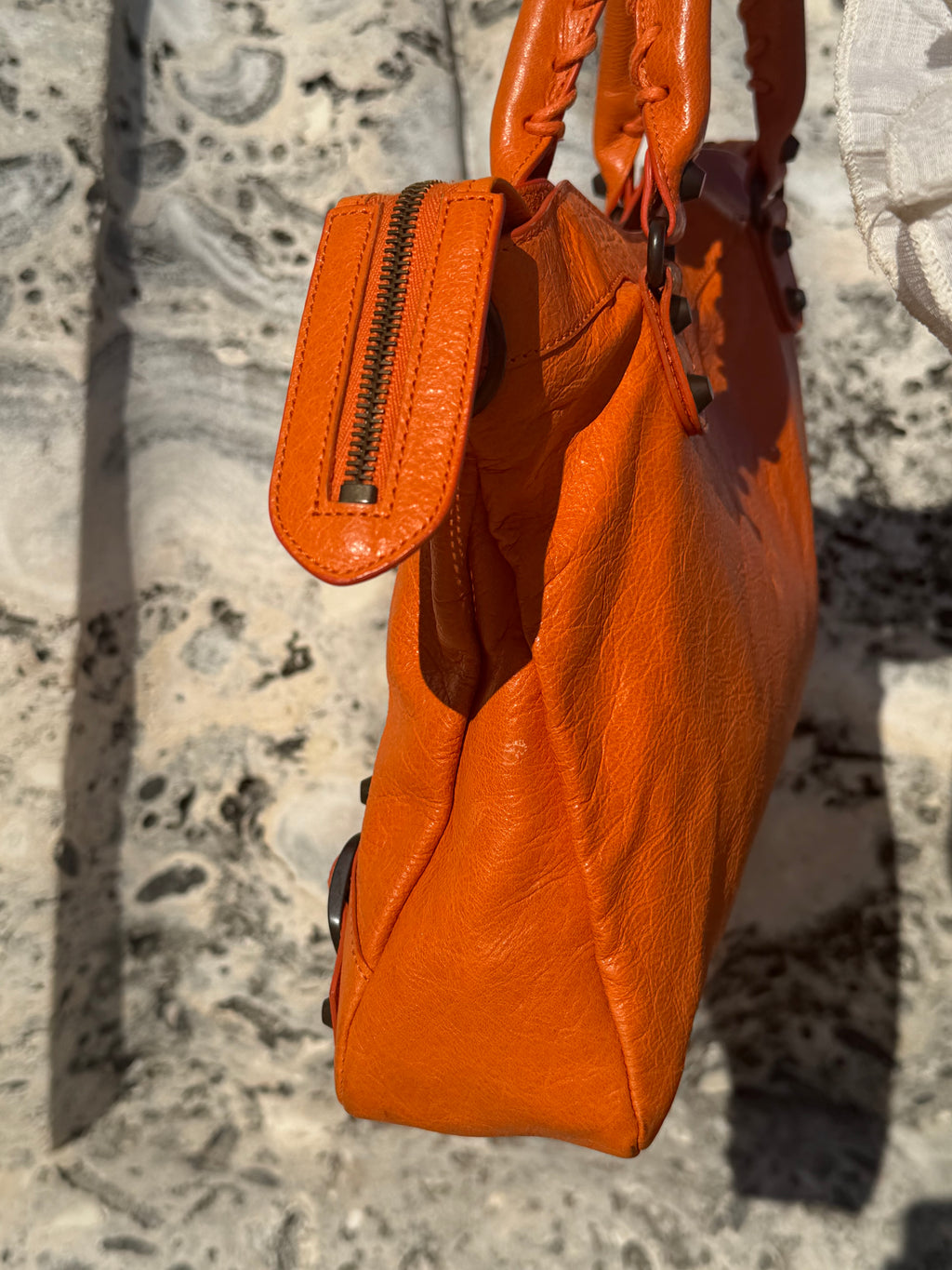 Balenciaga City Bag in Mandarine Orange – Chevre Leather – Classic Hardware