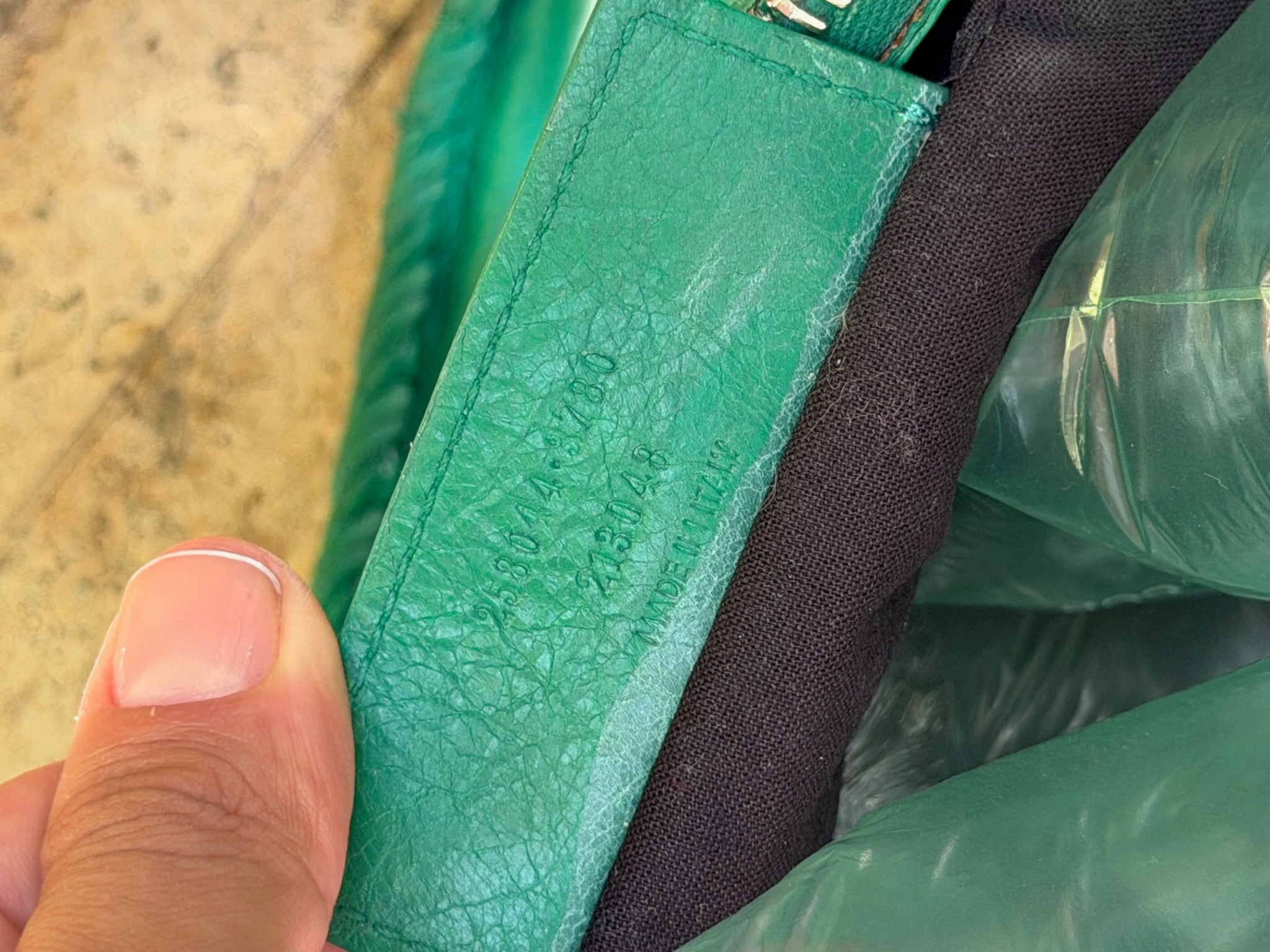 Balenciaga City Brogue Bag – Emerald Green Perforated Motorcycle Leather (2010s)