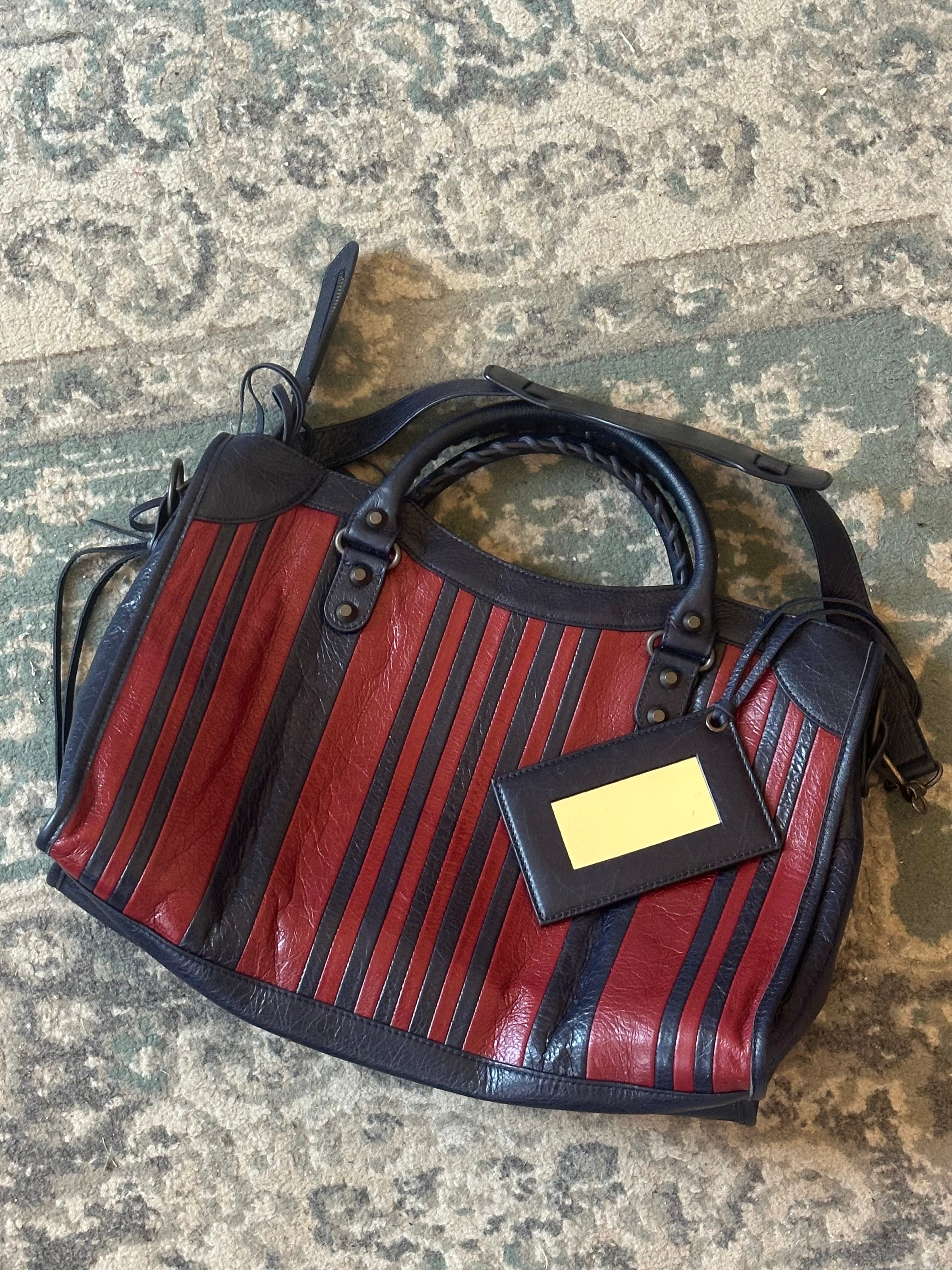 Balenciaga Striped City Bag – Fall/Winter Collection