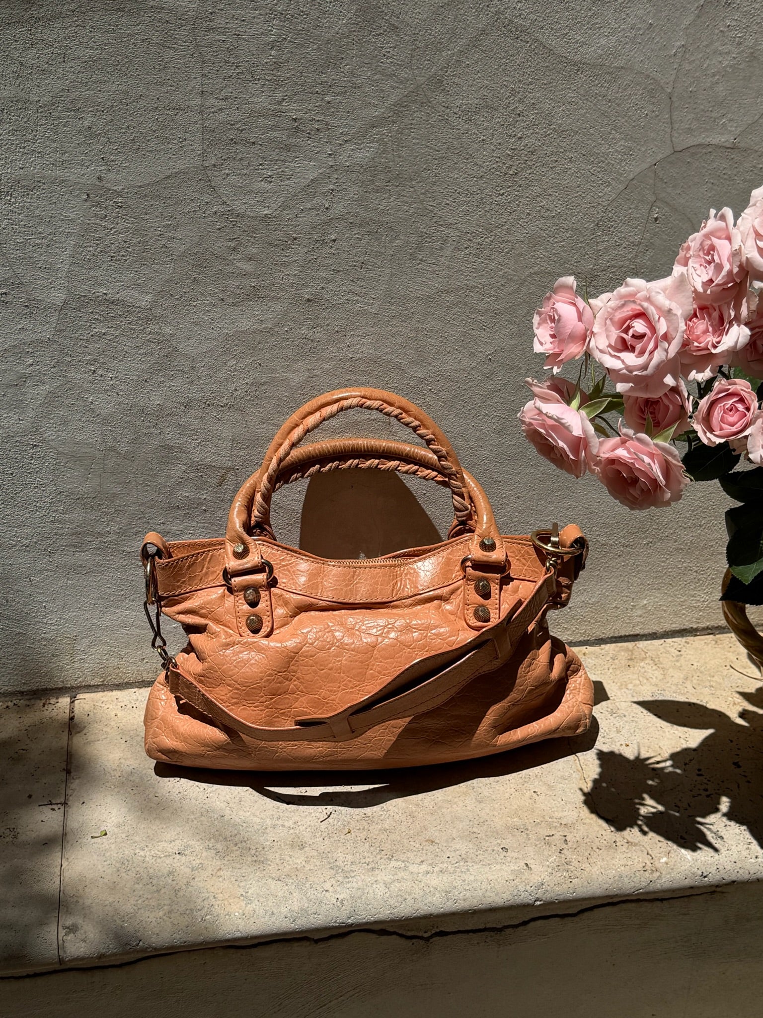 Balenciaga First Bag – Caramel Arena Leather Motorcycle Bag (Classic 2007)