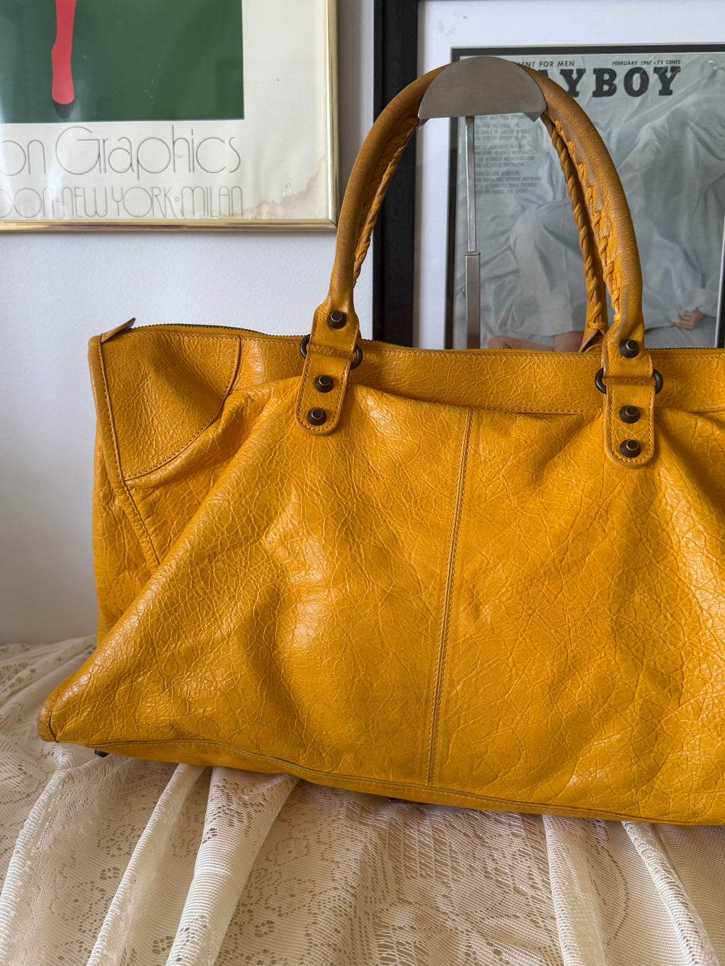 Balenciaga Giant Work Bag Moutarde Yellow GH Hardware 2009