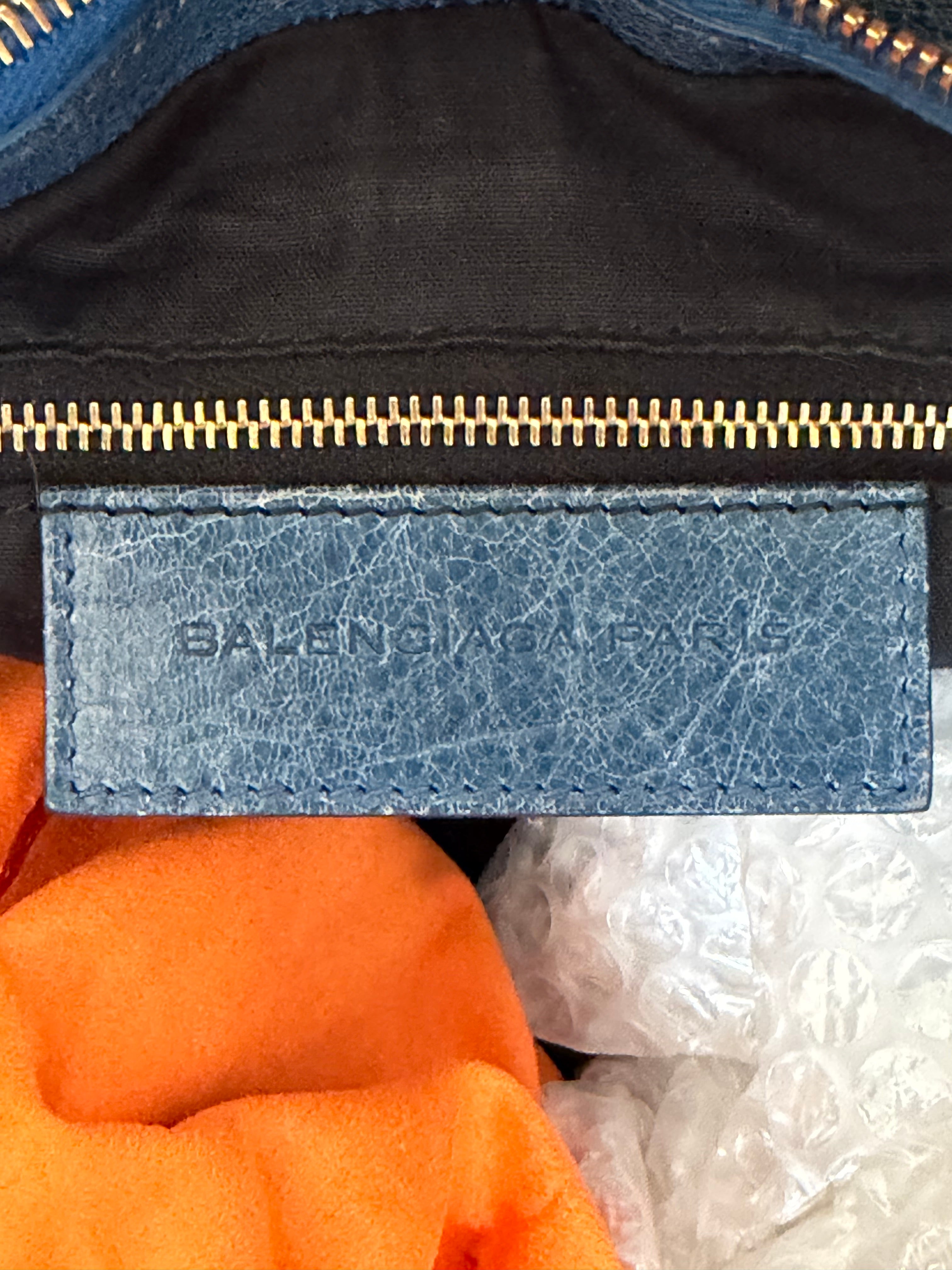 2013 Balenciaga Giant 12 City Bag in Bleu Indigo with Rose Gold Hardware