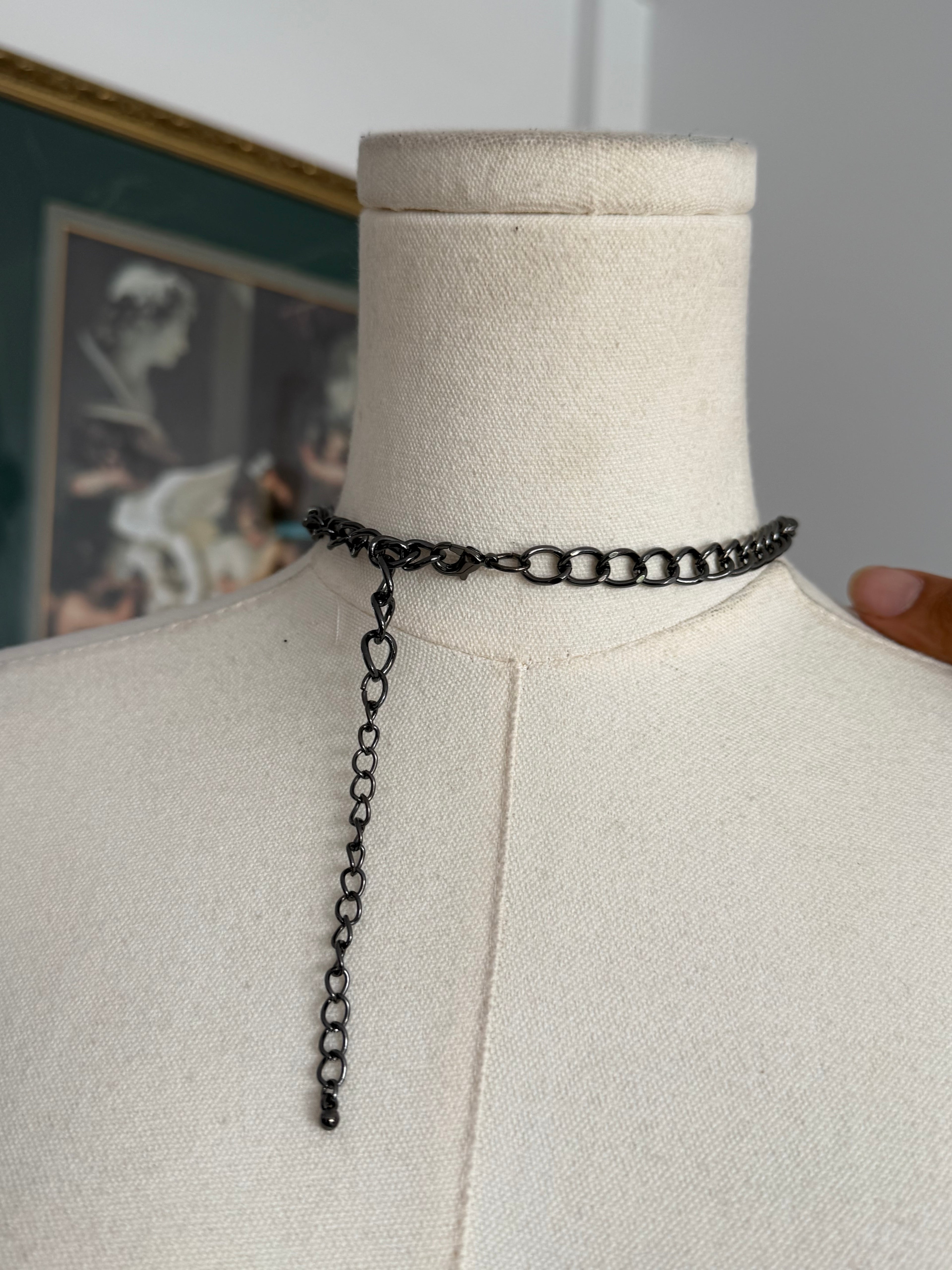 Vintage Crystal Rhinestone Statement Necklace