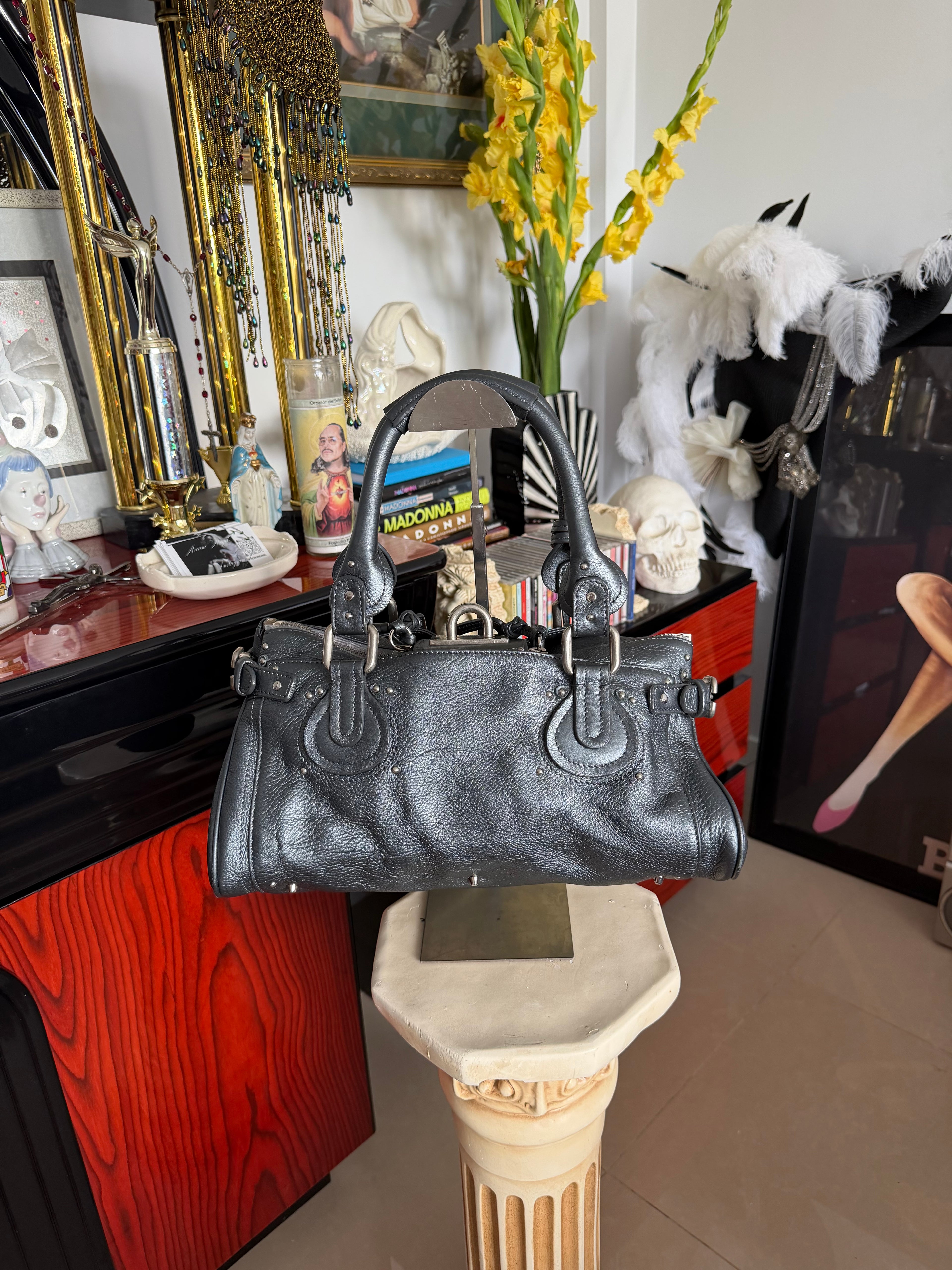 Chloé Paddington  Pebbled Leather Satchel Bag