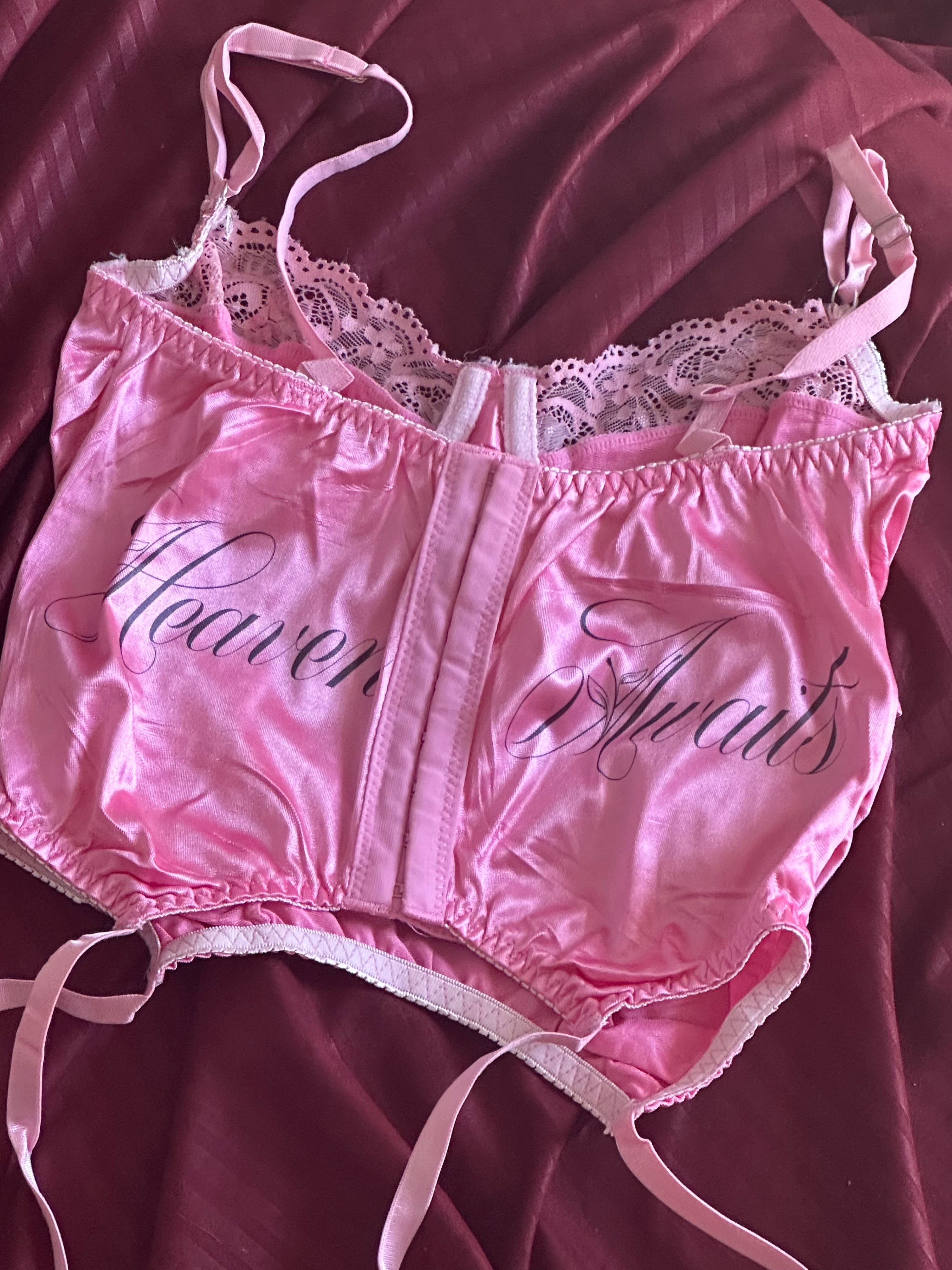 “Heaven Awaits” Pink Corset