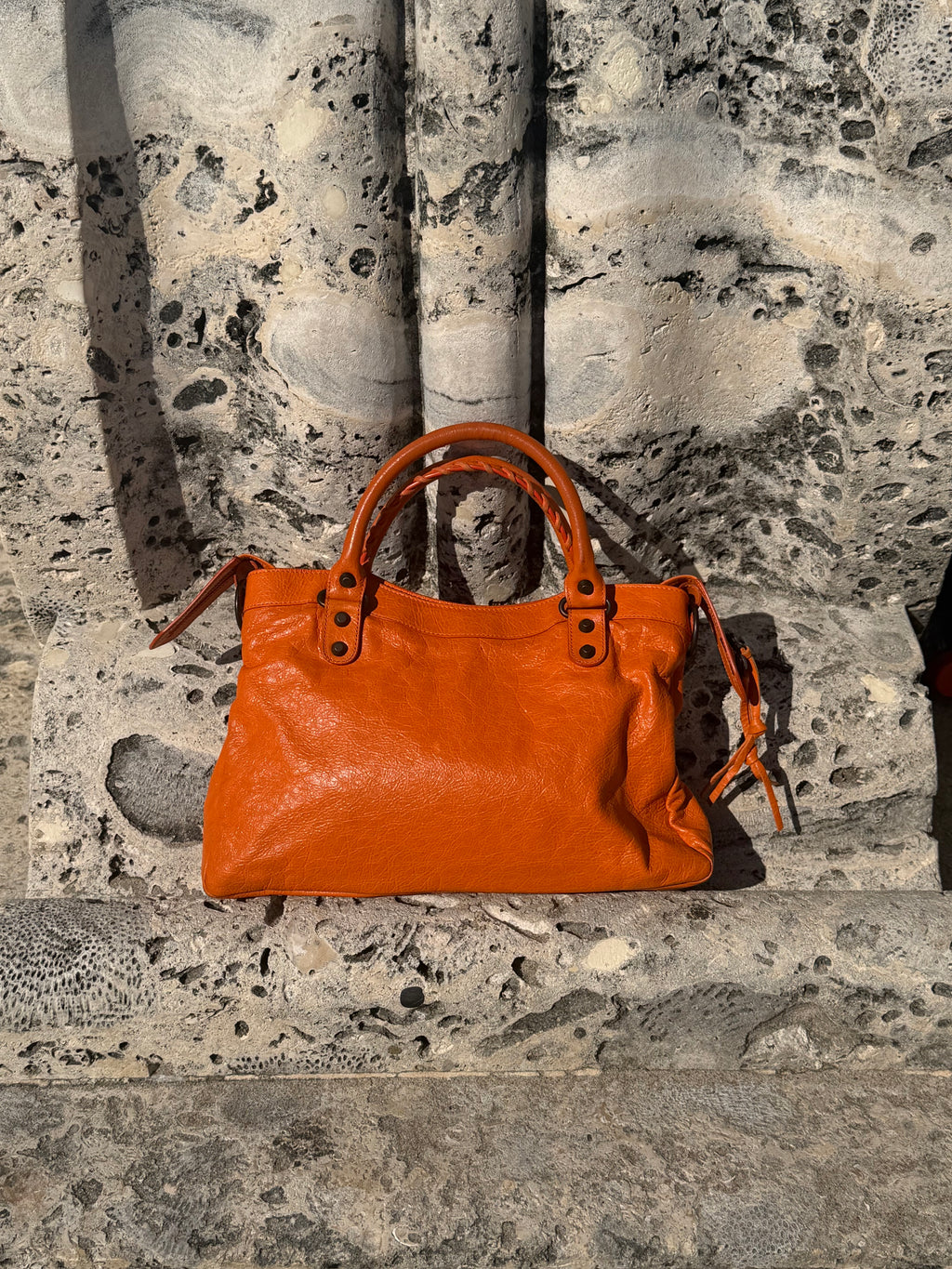 Balenciaga City Bag in Mandarine Orange – Chevre Leather – Classic Hardware