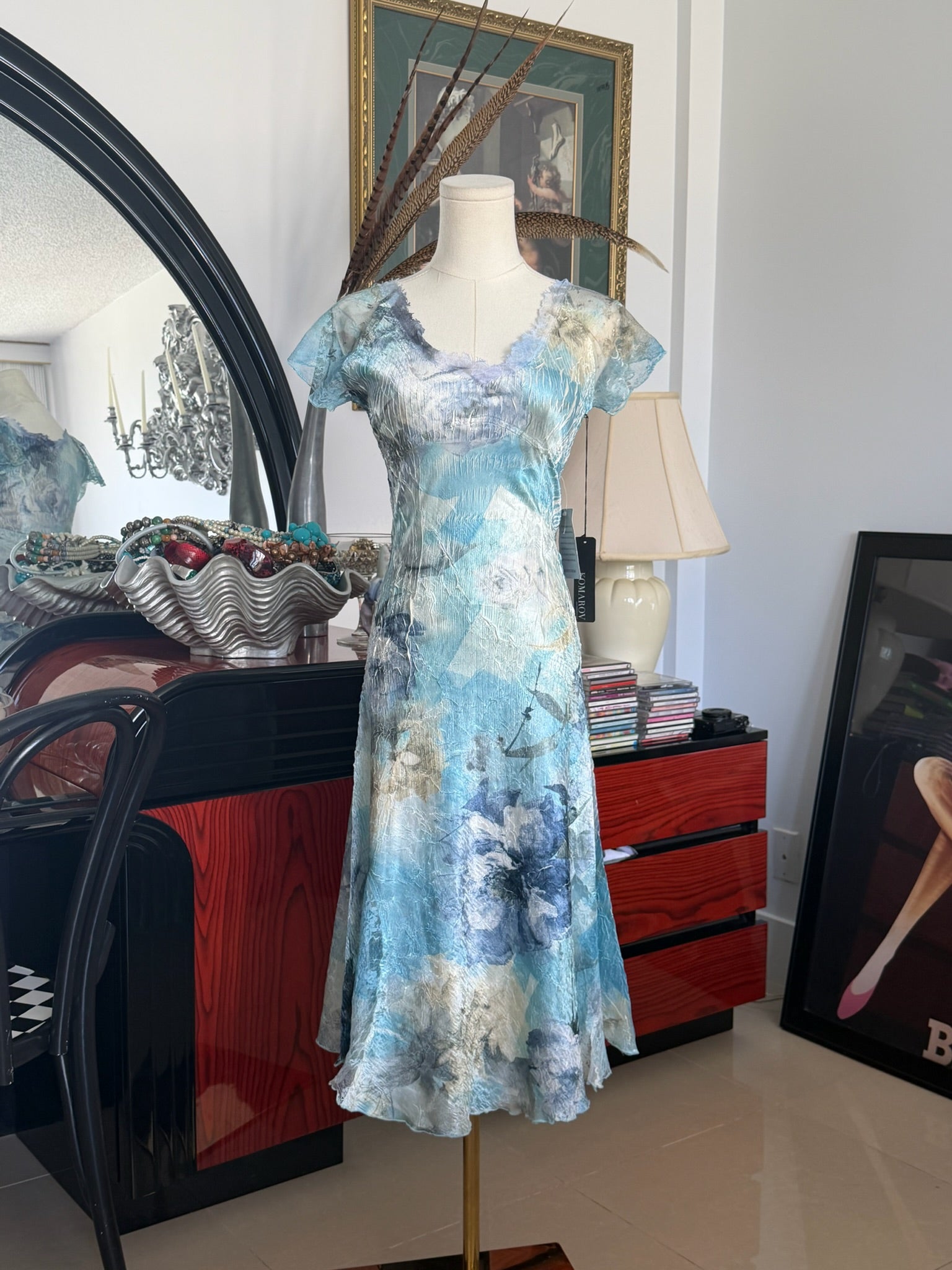Watercolor Romantic Slip Dress xs