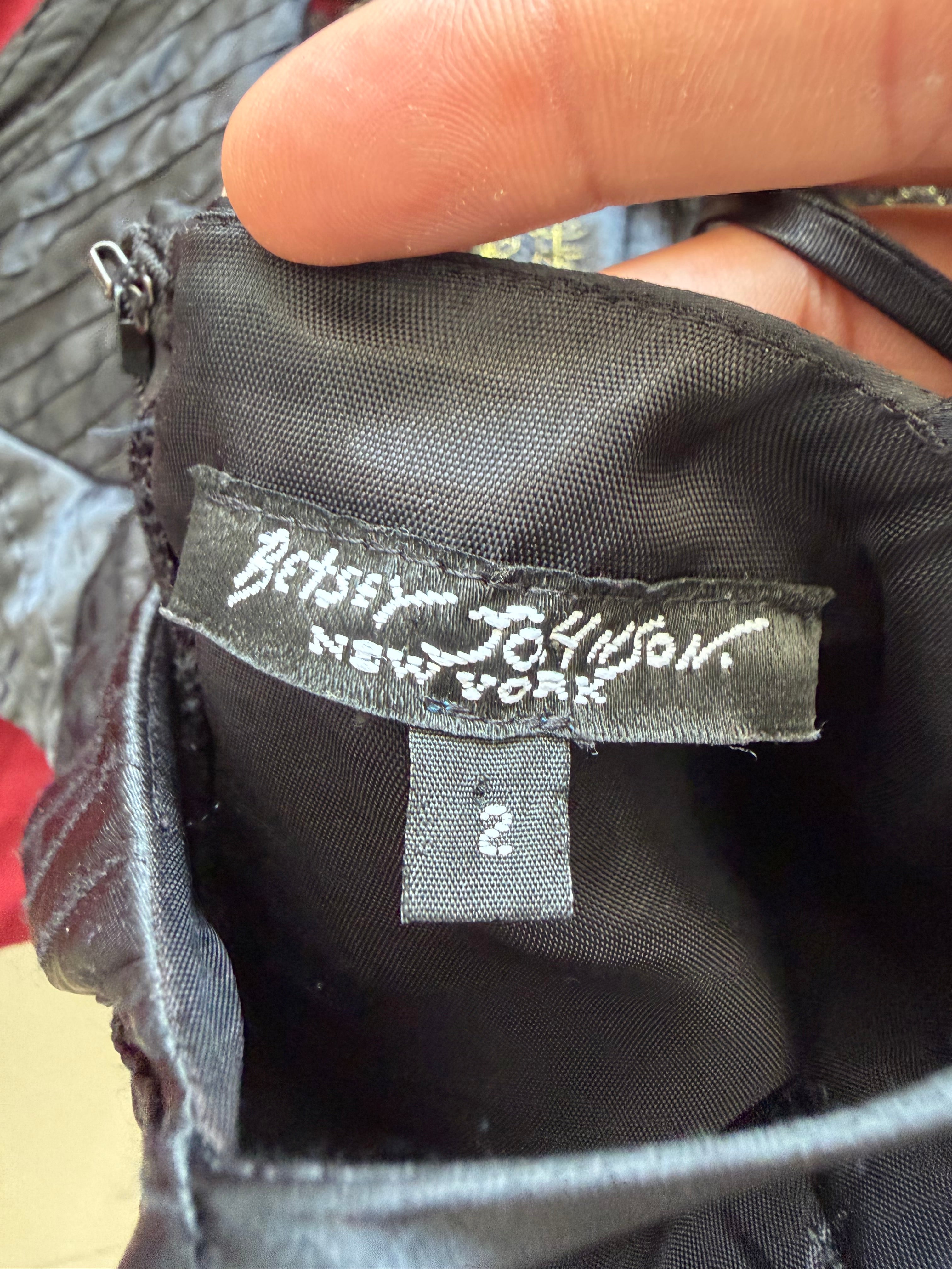Betsey Johnson Black & Gold Party Dress xs