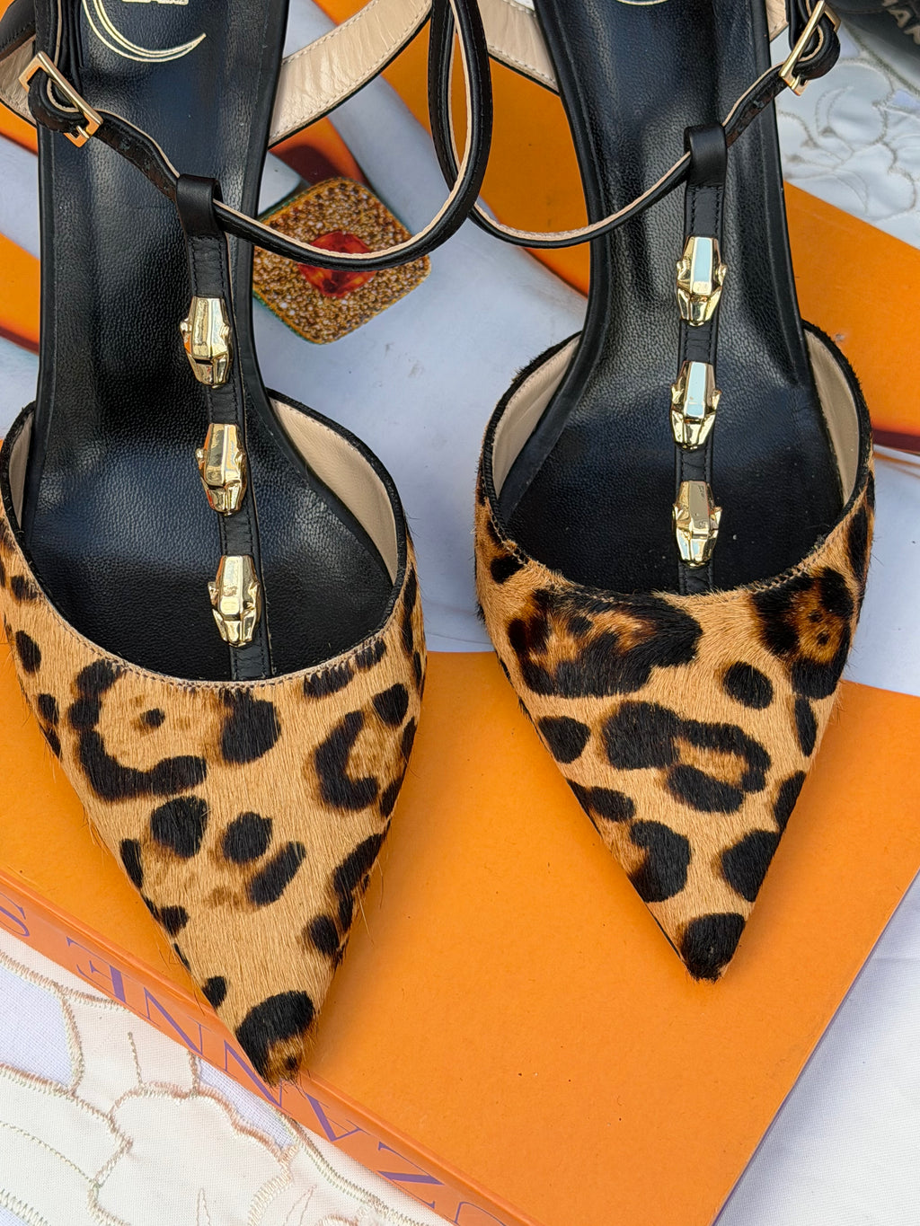 Vintage Roberto Cavalli Leopard Pony Hair Heels (Circa 2005) — Size 41