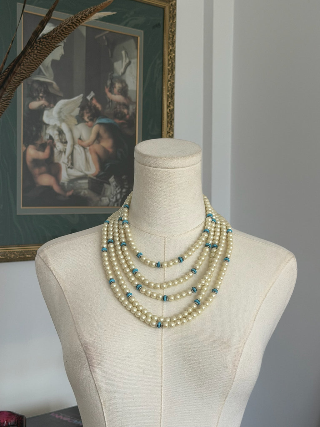 Pearl & Turquoise Layered Necklace