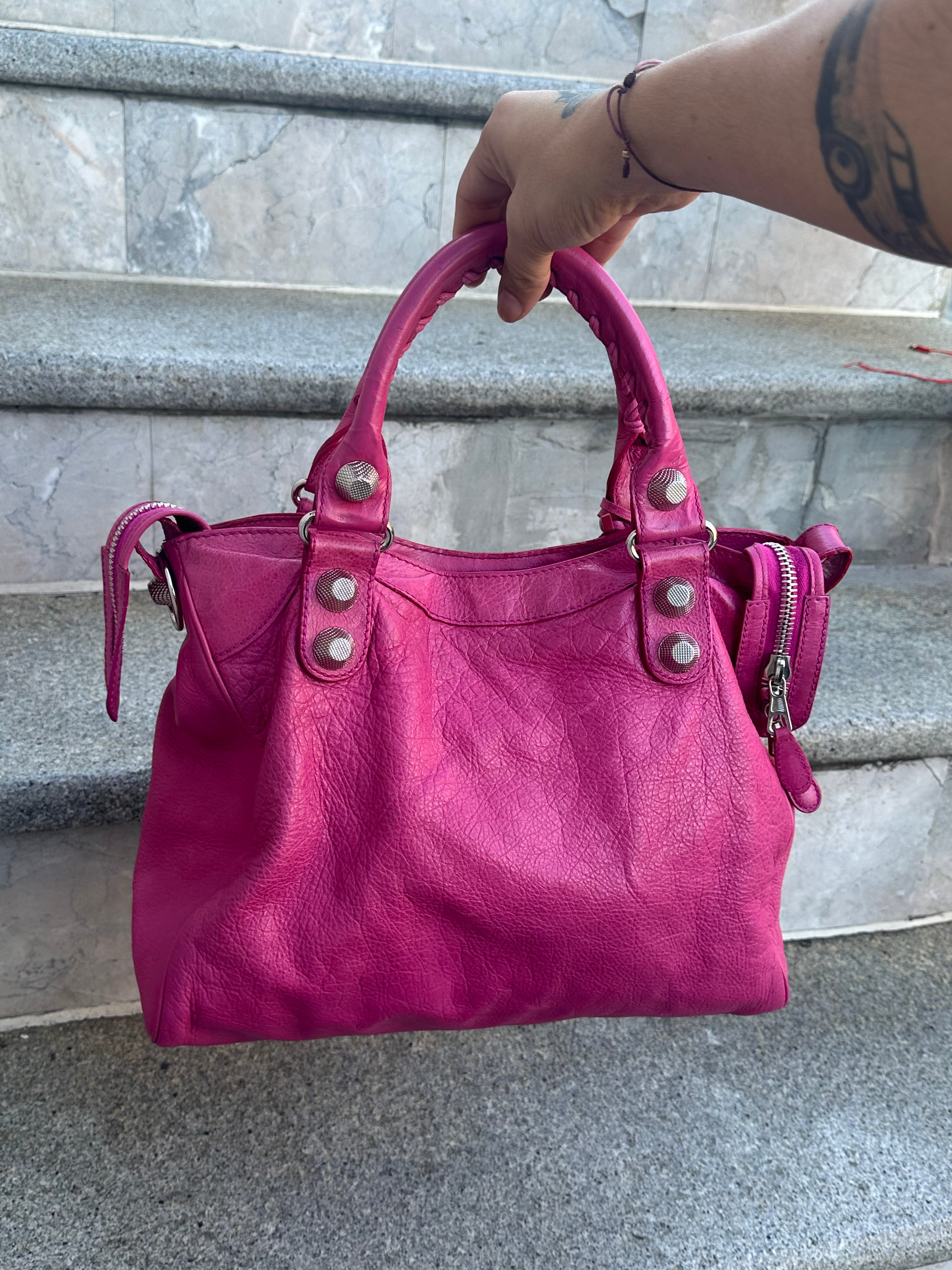 Balenciaga Velo – Giant 12 Silver Hardware – Fuchsia Arena Lambskin 2012