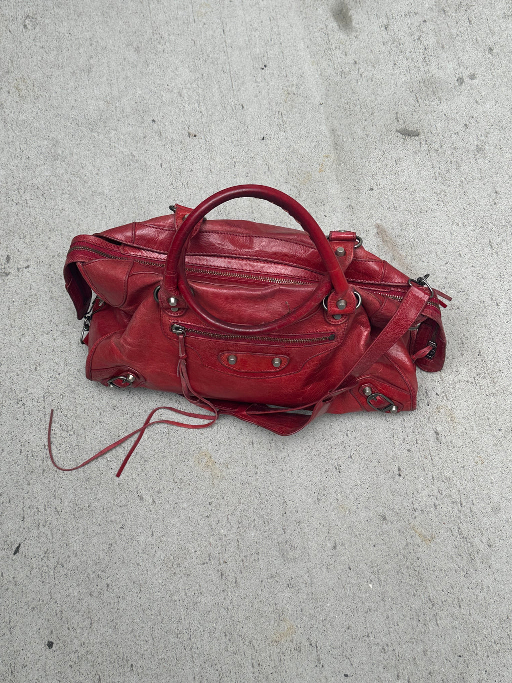 Balenciaga Classic City Bag – Red (Medium)