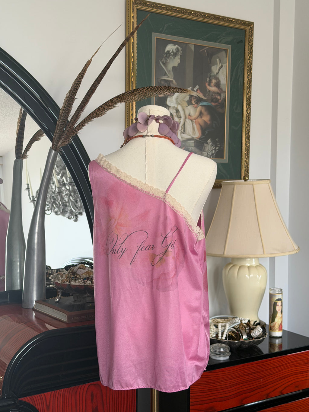 Pink “Fear God” Slip Dress – XS