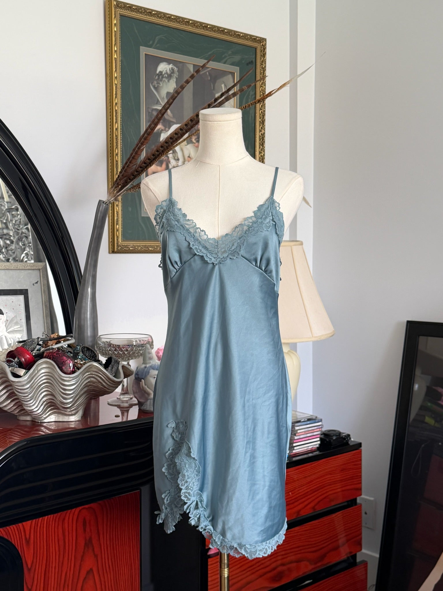 Vintage lace slip dress