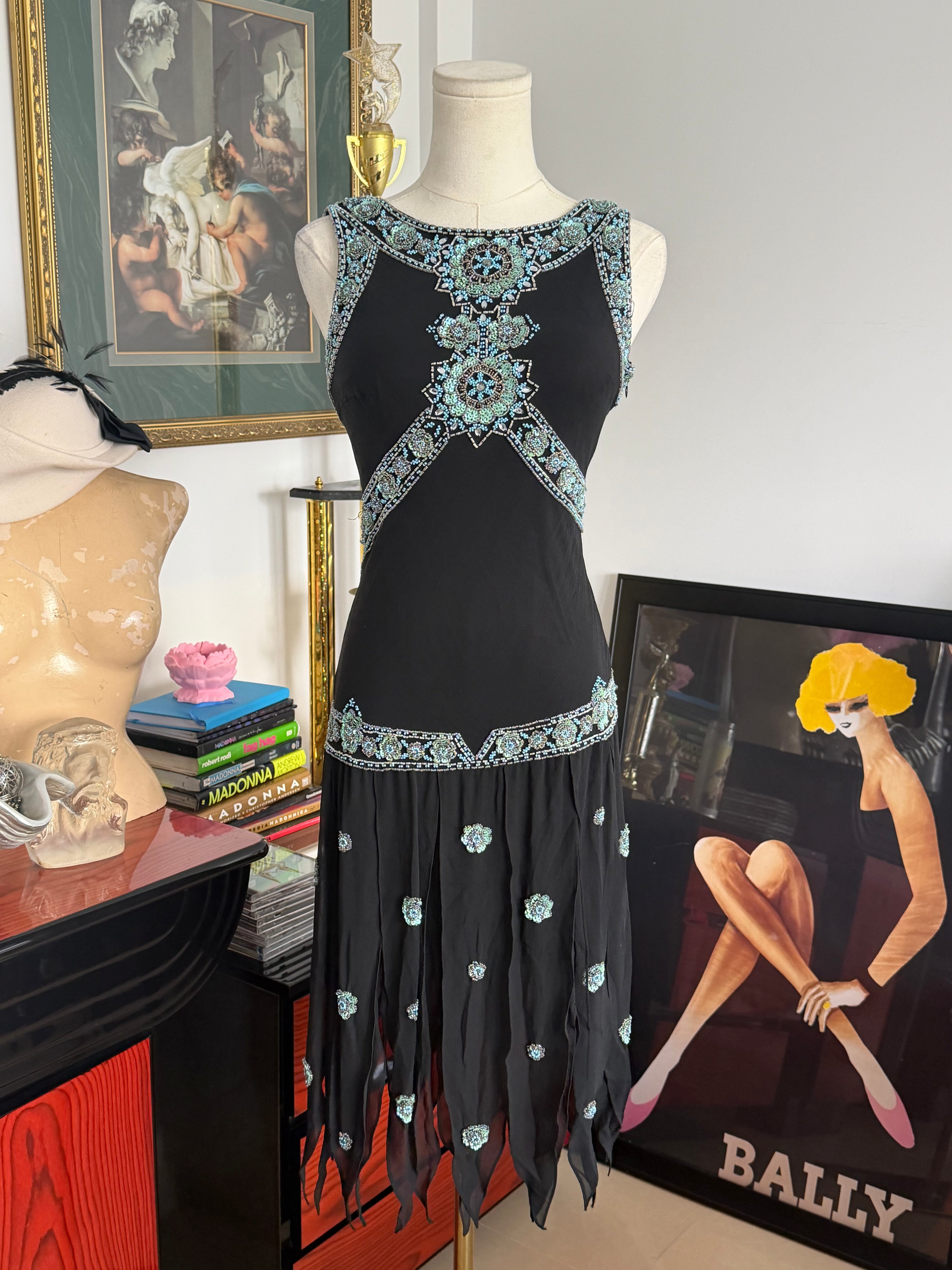 Sue Wong  Beaded Flapper Dress -6
