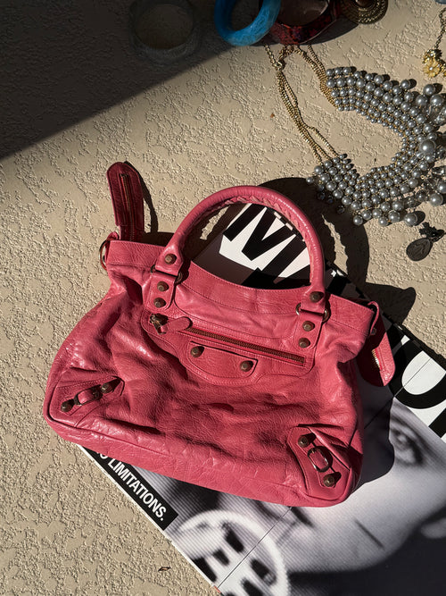 Balenciaga Town Bag - Vintage Rose Pink (2008-2009) w/ Long Strap