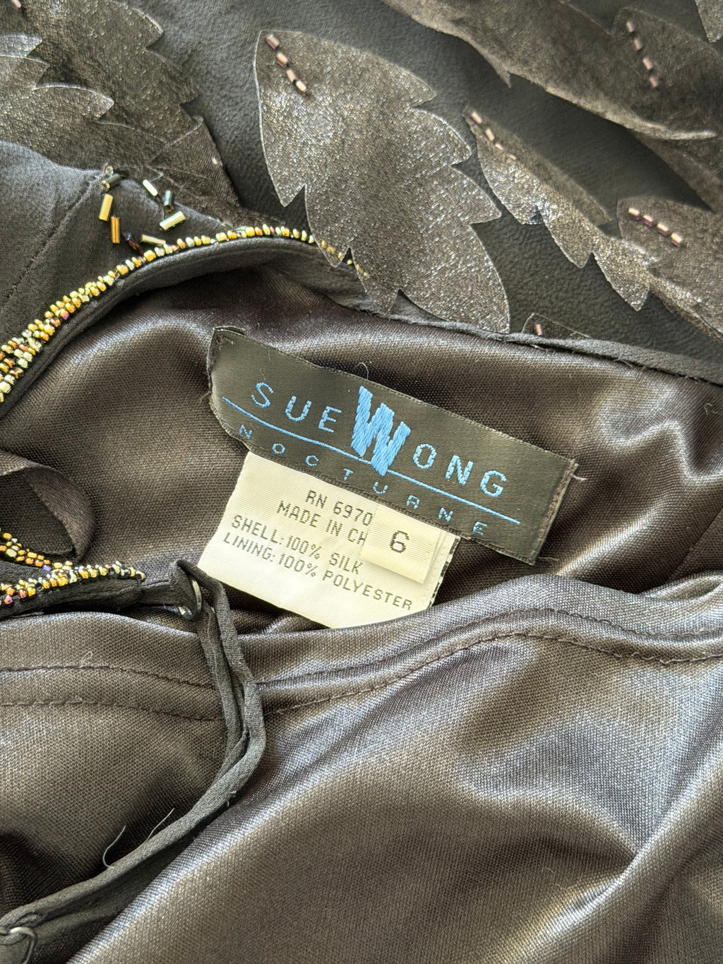 Sue Wong Floral Appliqué
Dress