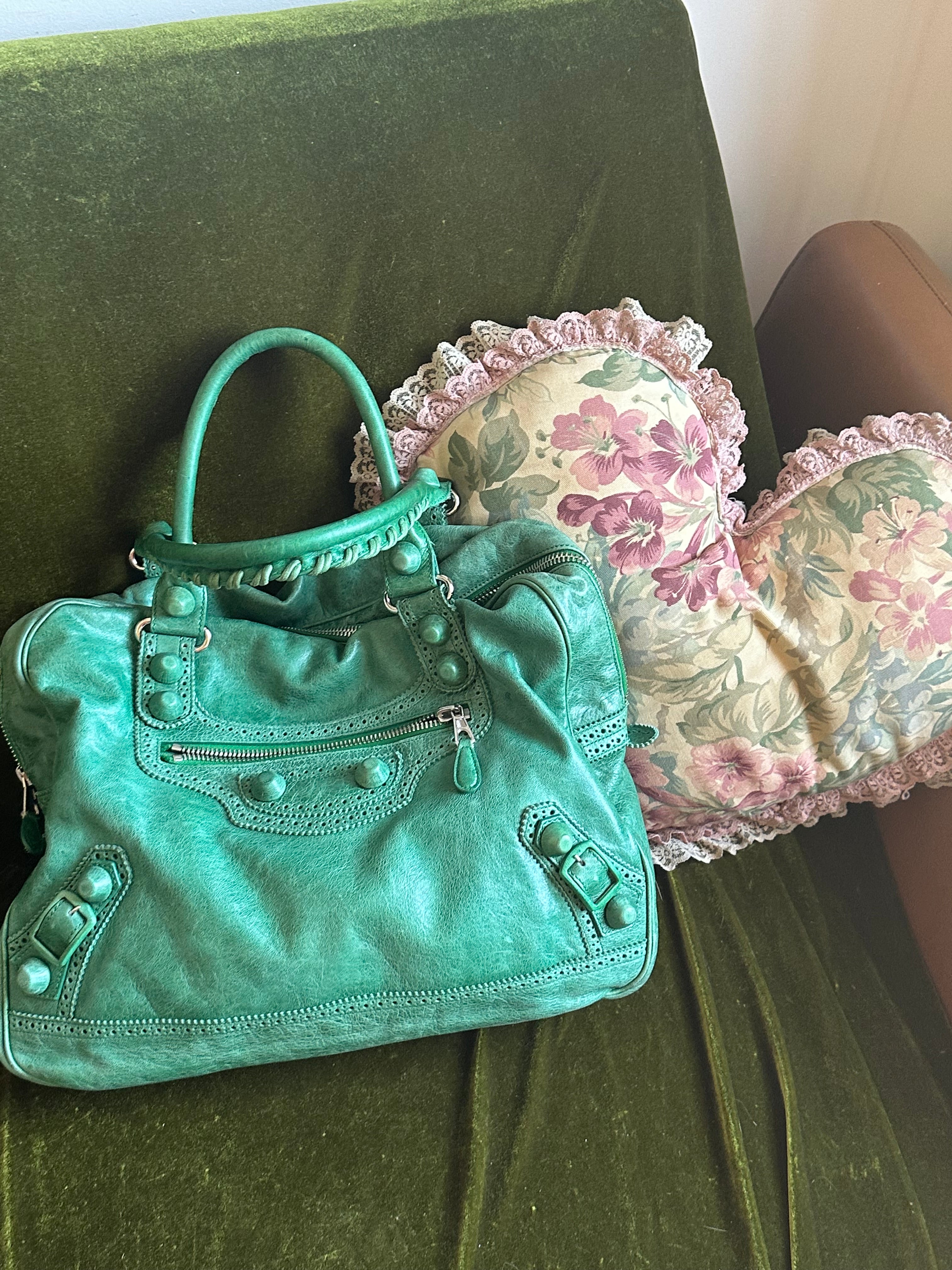 Emerald Green Brogue 12" City bag