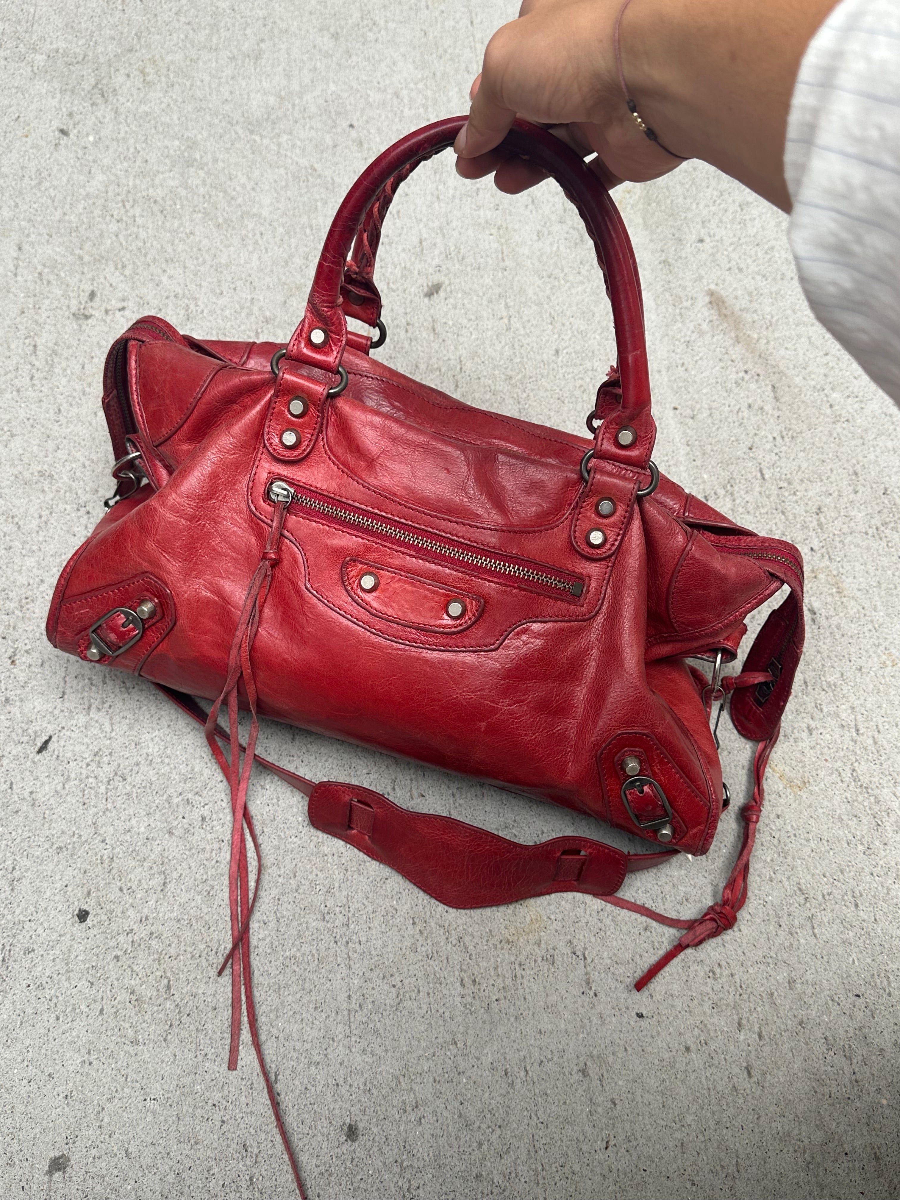 Balenciaga Classic City Bag – Red (Medium)