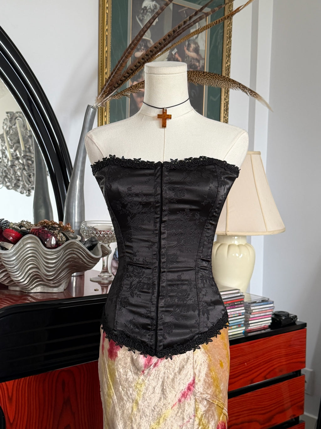 Fredericks of Hollywoods black corset