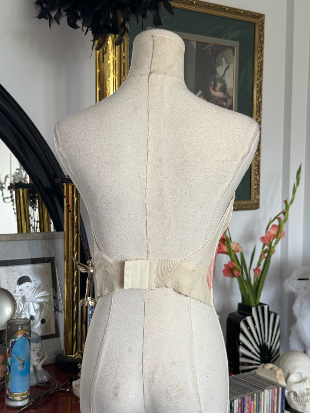 Arcane Angel One-of-One Upcycled Sheer Rose Corset