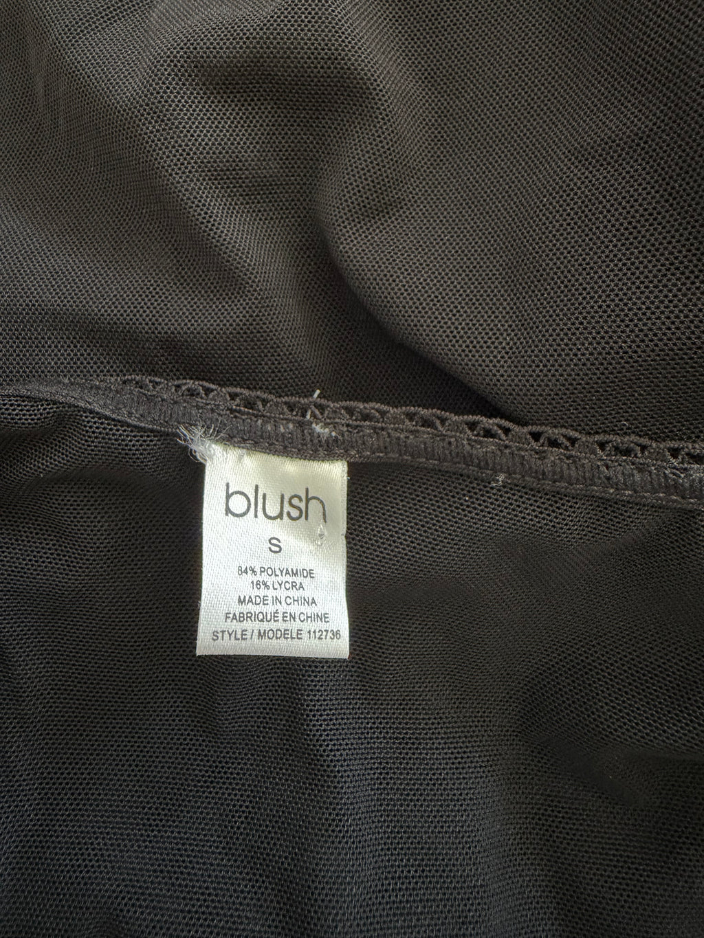 Blush Black Sheer Mesh Embroidered Floral Slip Dress