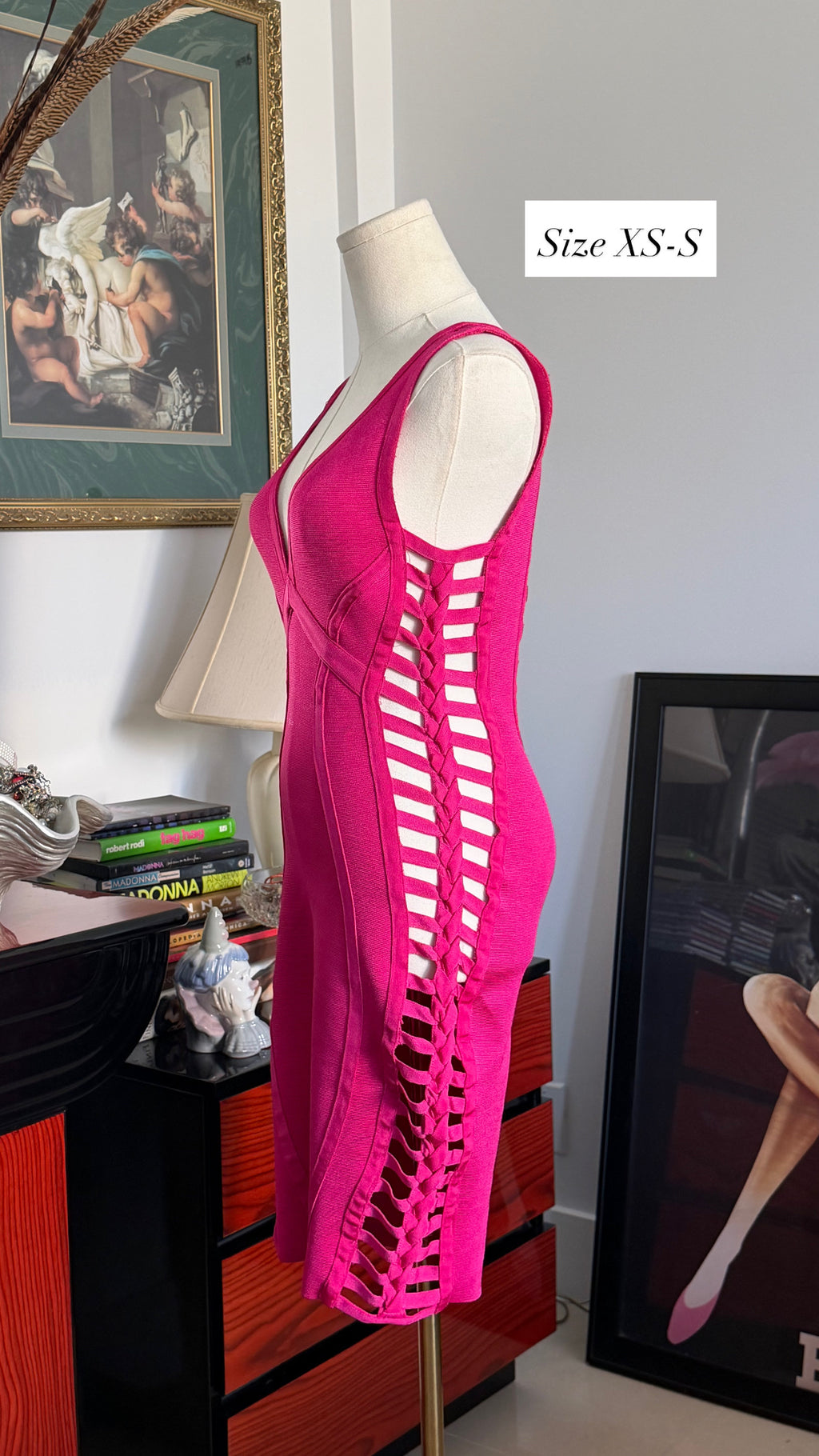Hot Pink Bandage Dress
