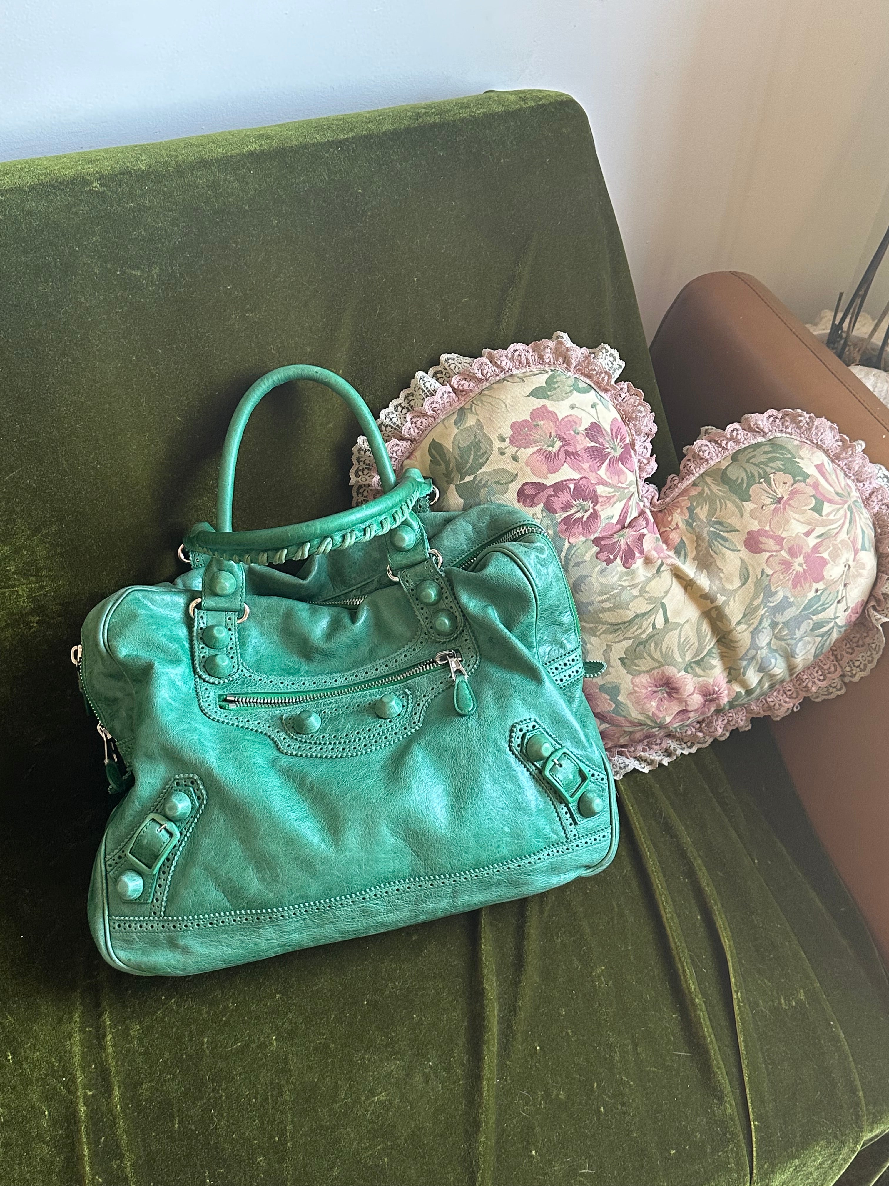 Emerald Green Brogue 12" City bag