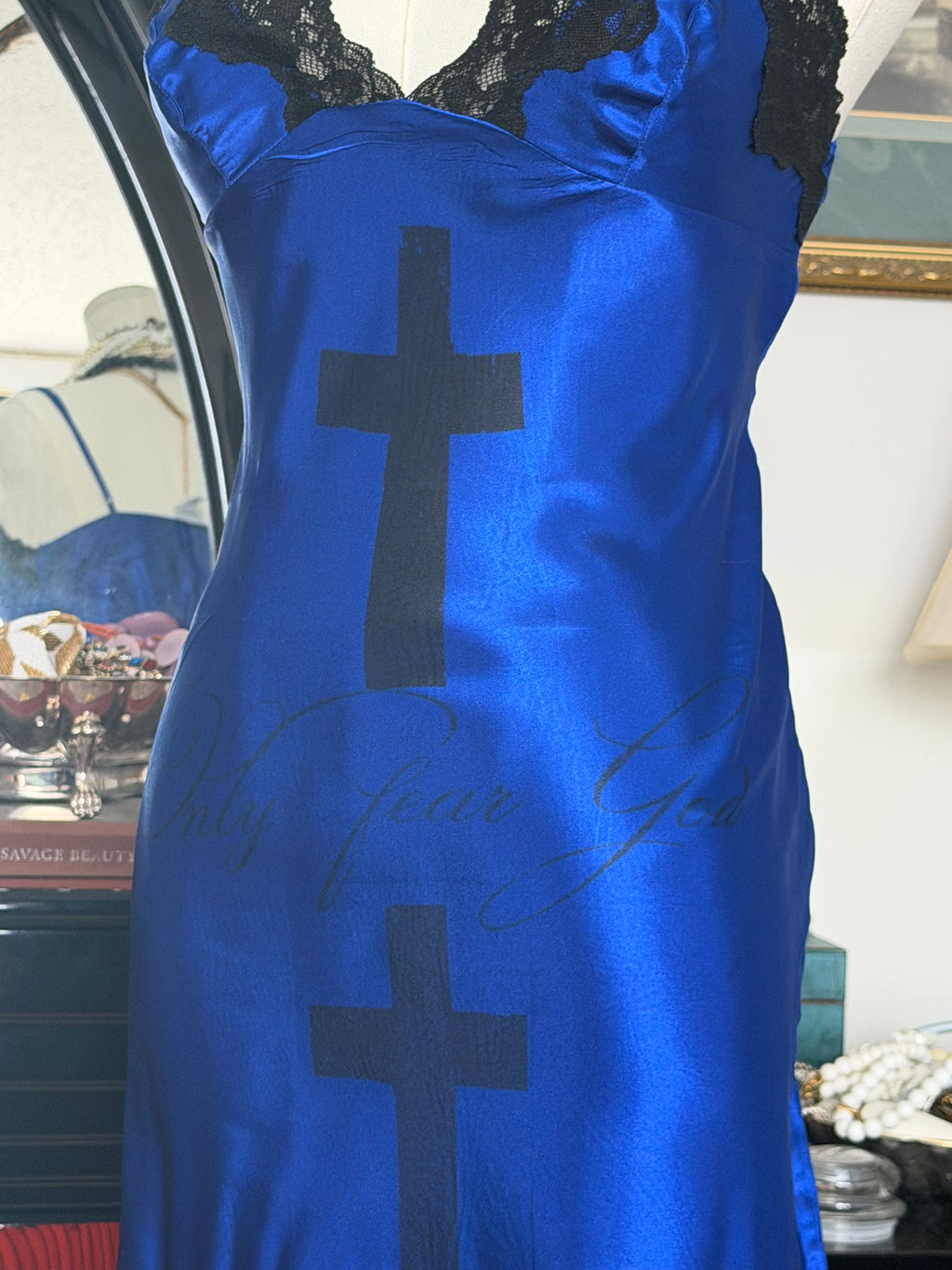 Royal Blue Arcane Slip Dress – Size XS