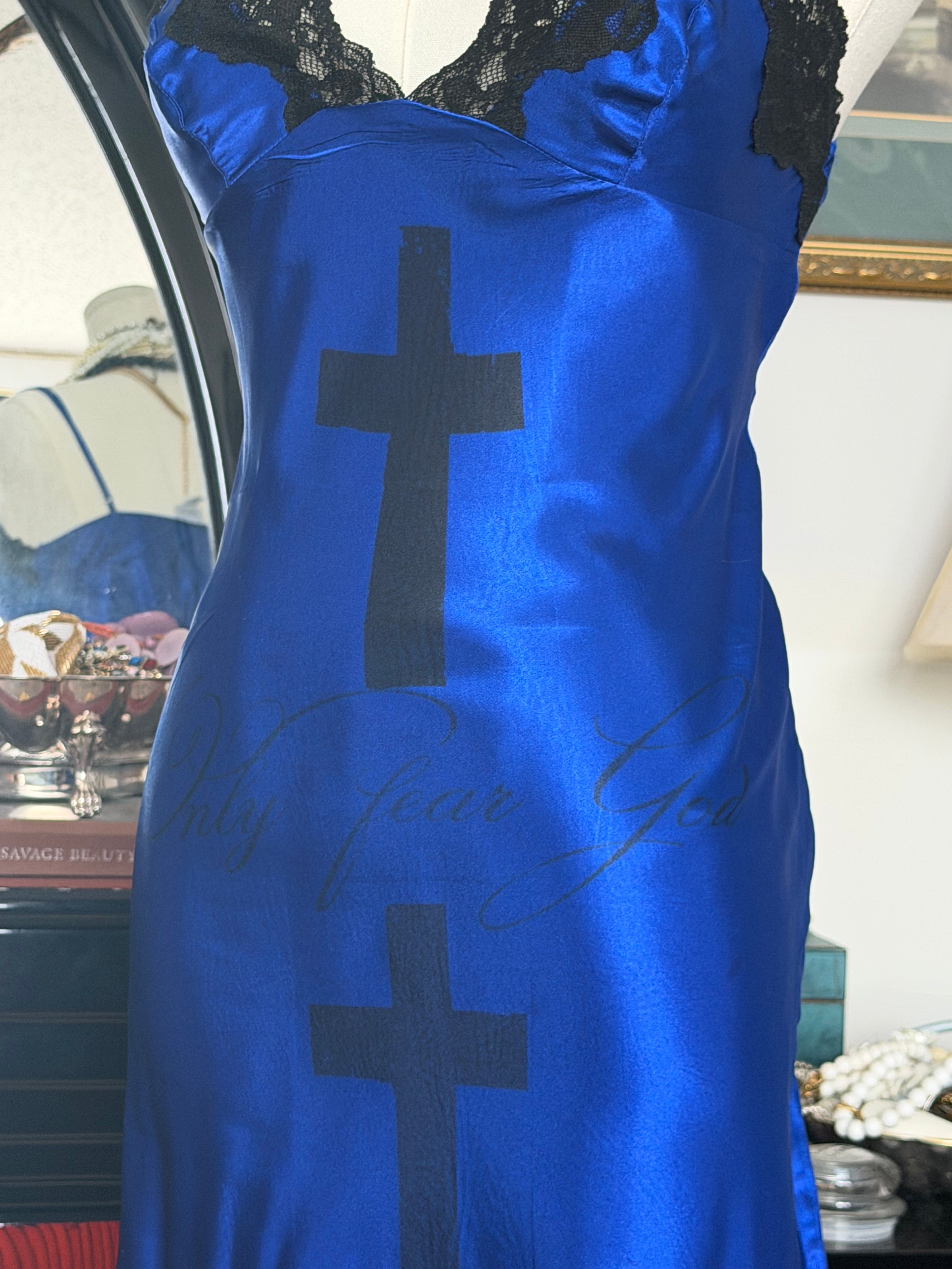 Royal Blue Arcane Slip Dress – Size XS