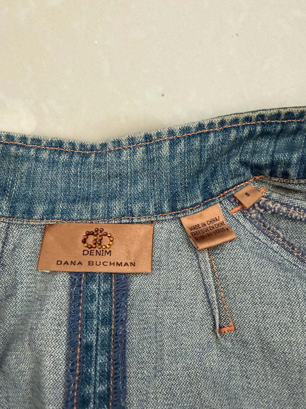 Dana Buchman Denim Turquoise Button Fitted Jacket