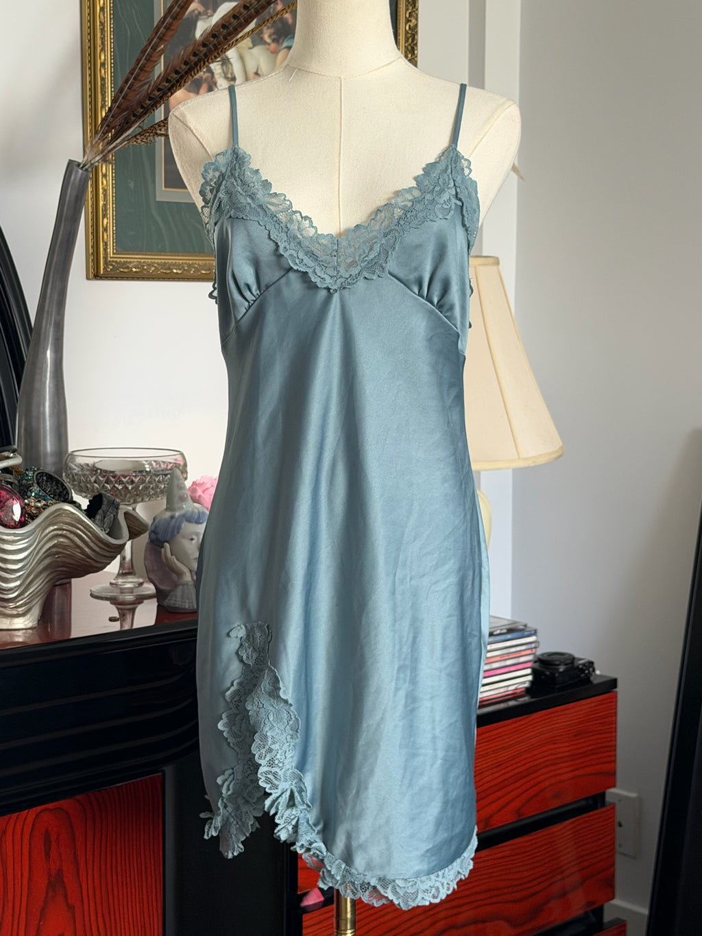 Vintage lace slip dress