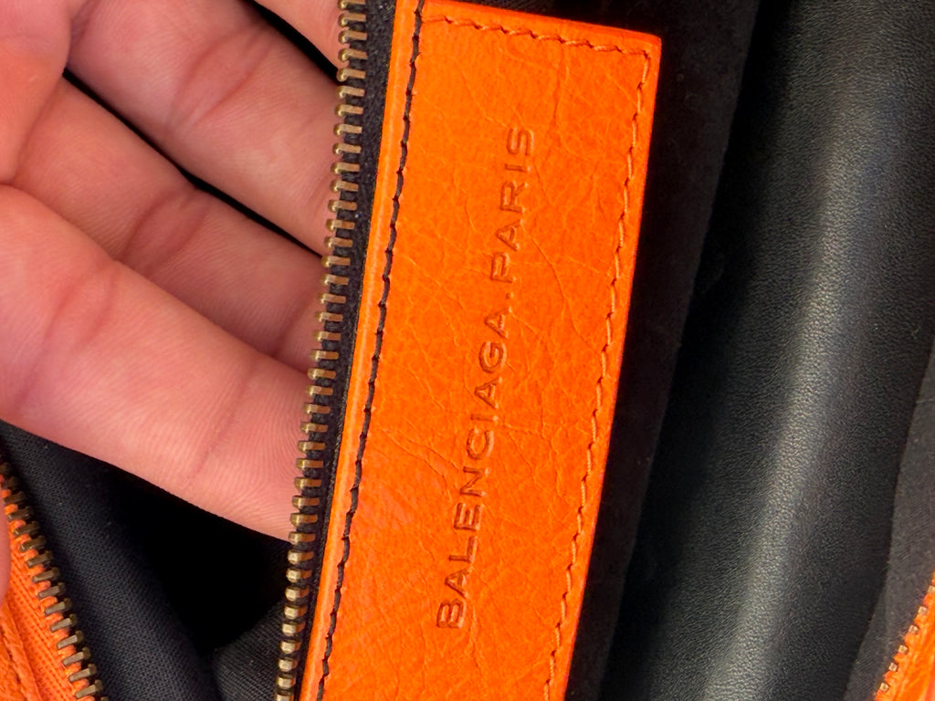 Balenciaga City Bag in Mandarine Orange – Chevre Leather – Classic Hardware